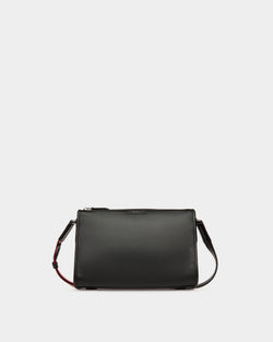 Bolso Messenger Code Pequeño De Piel Granulada Color Negro