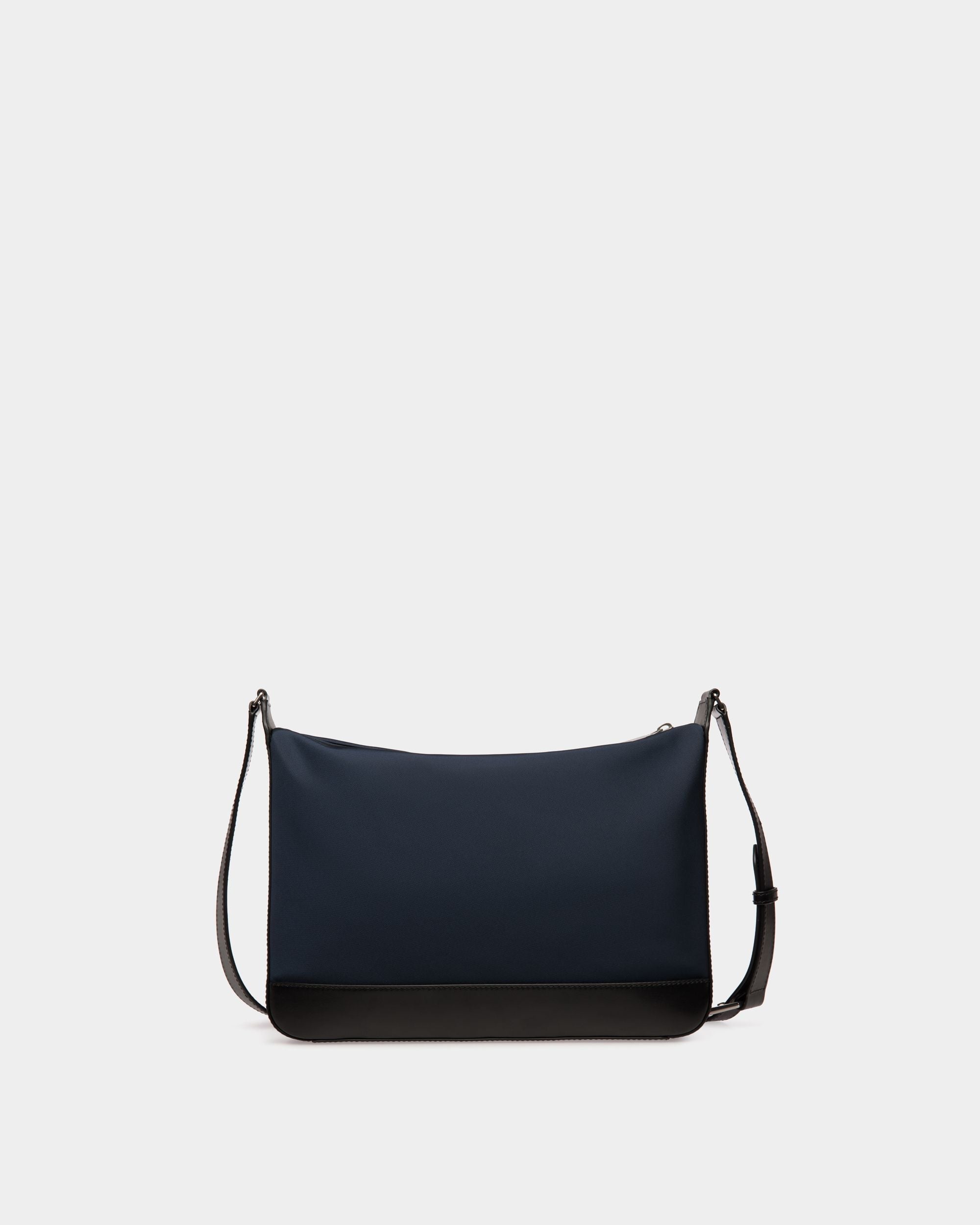 Bally Global - Bar Crossbody Bag in Navy Blue Nylon And Leather - Blue