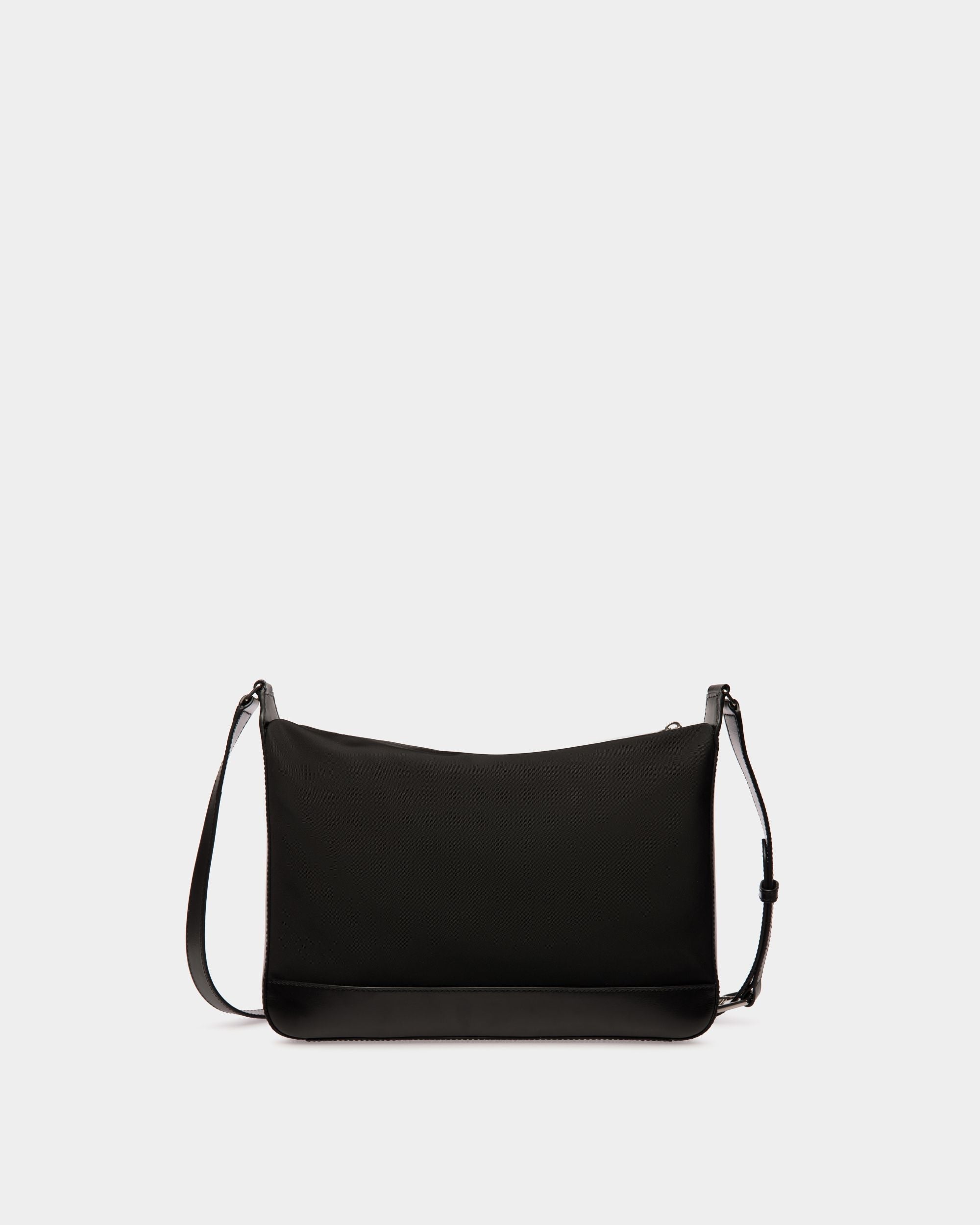 Bally Global - Sac À Bandoulière Bar En Nylon Et Cuir Noirs - Noir