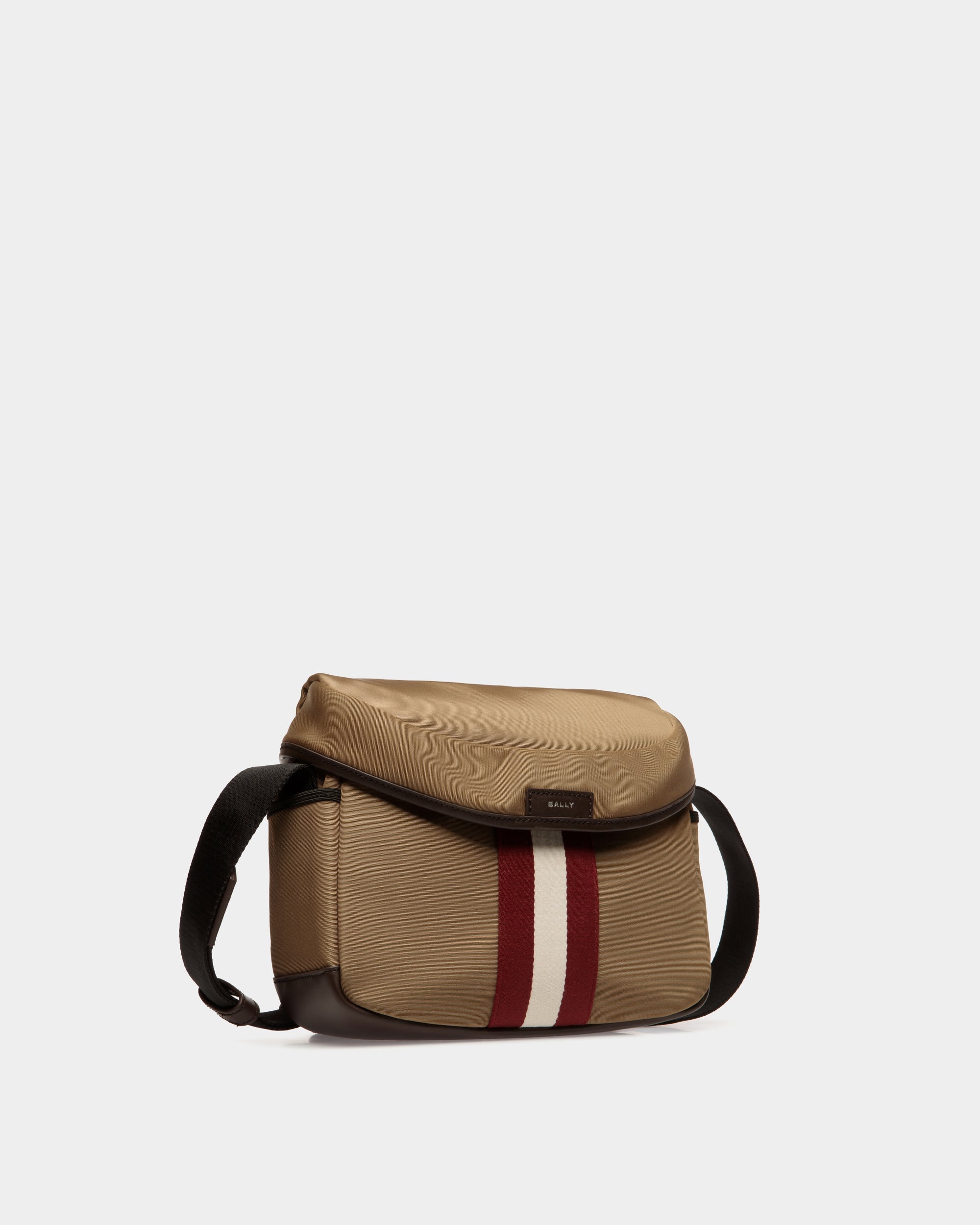 Bally Global - Code Crossbody Bag in Camel Nylon - Beige