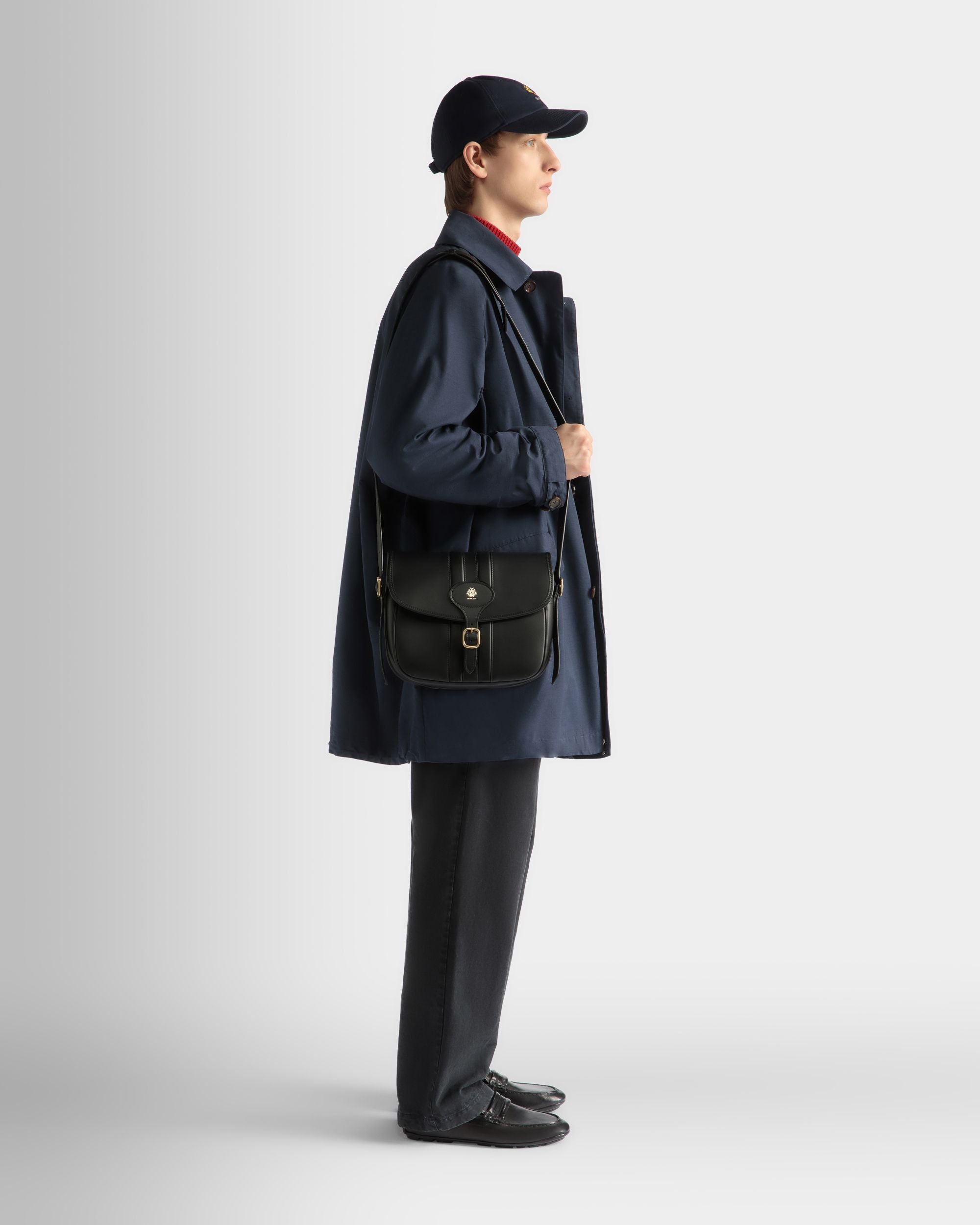 Bally Global - Beckett Crossbody Bag in Black Leather - Black