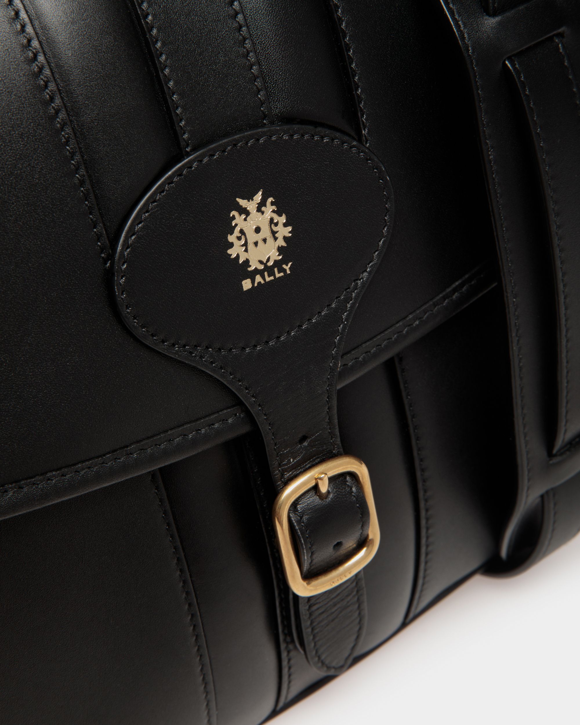 Bally Global - Beckett Crossbody Bag in Black Leather - Black
