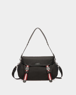 Code Crossbody Bag In Black Nylon