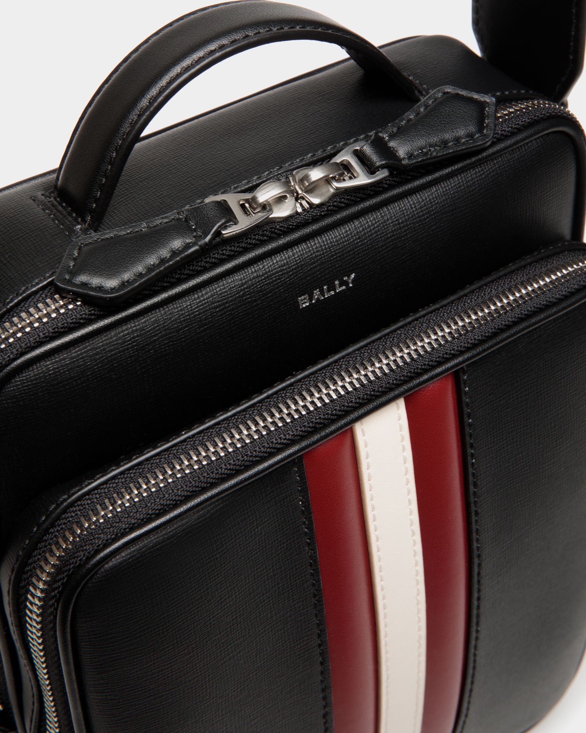 Bally Global - Bandolera Mythos De Piel Reciclada Negra - Negro