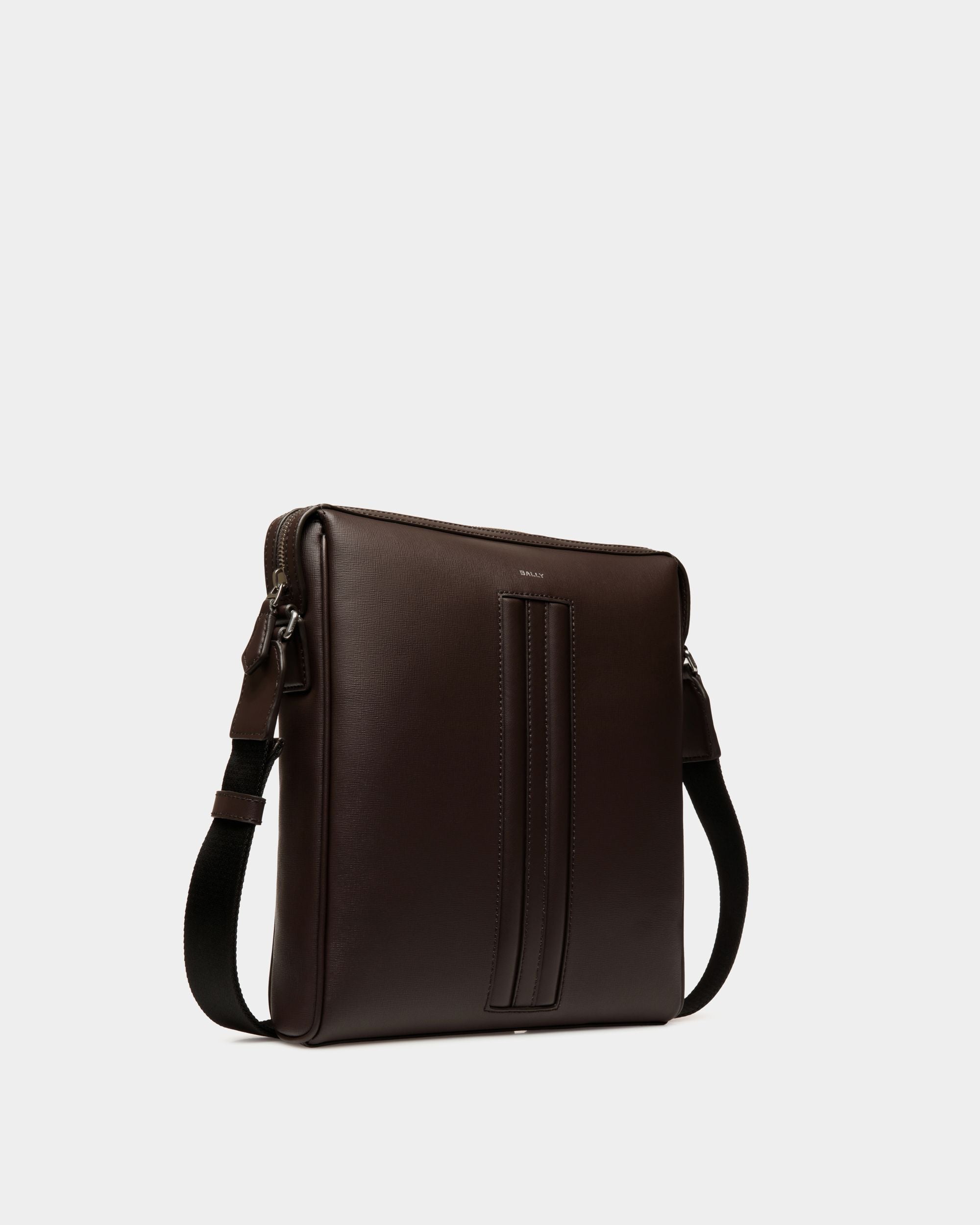 Bally Global - Sac À Bandoulière Mythos En Cuir Recyclé Ebano - Marron
