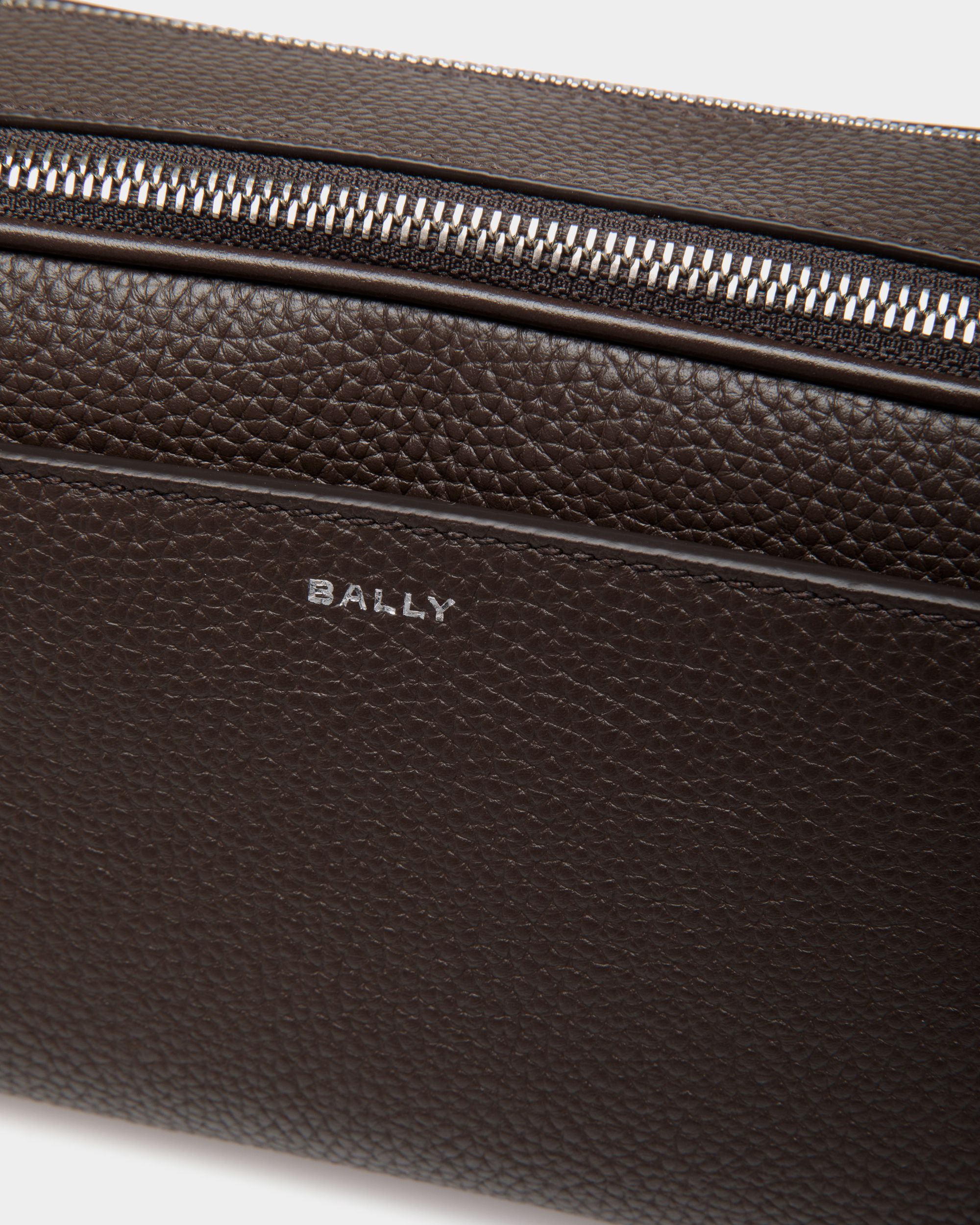 Bally Global - Oeden Crossbody Bag in Ebano Leather - Brown