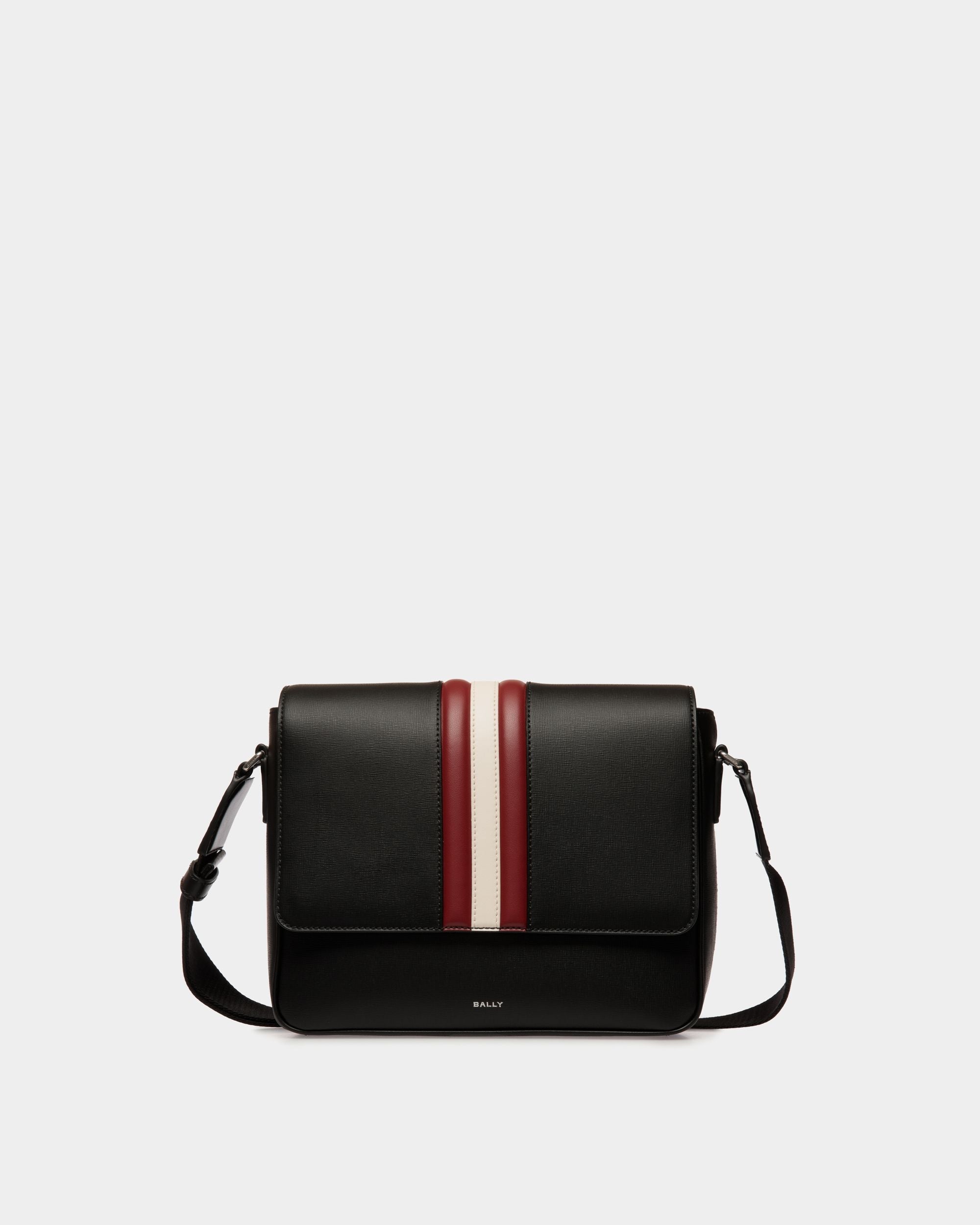 Bally Global - Mythos Crossbody Bag in Black Recycled Leather - Negro