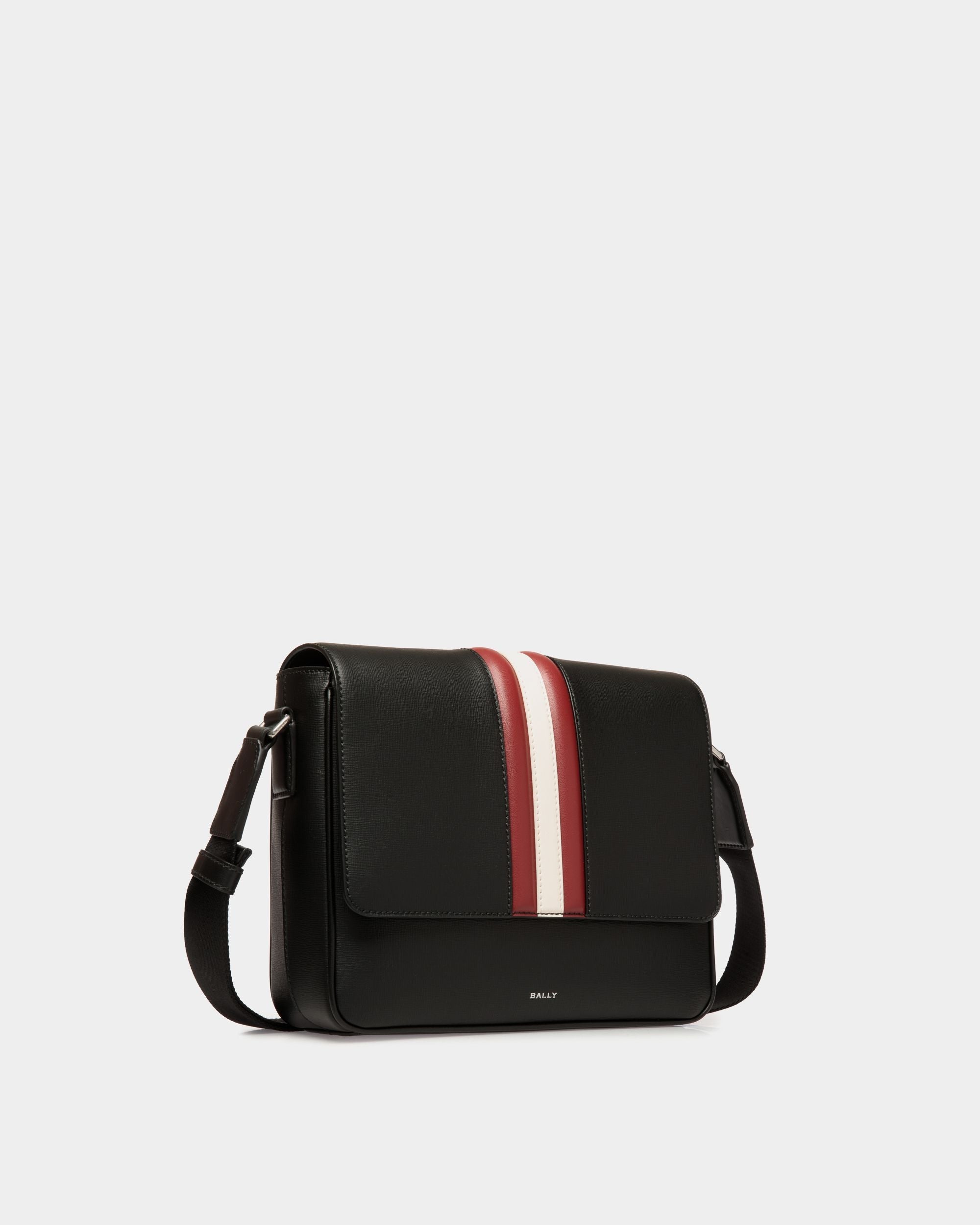 Bally Global - Mythos Crossbody Bag in Black Recycled Leather - Negro