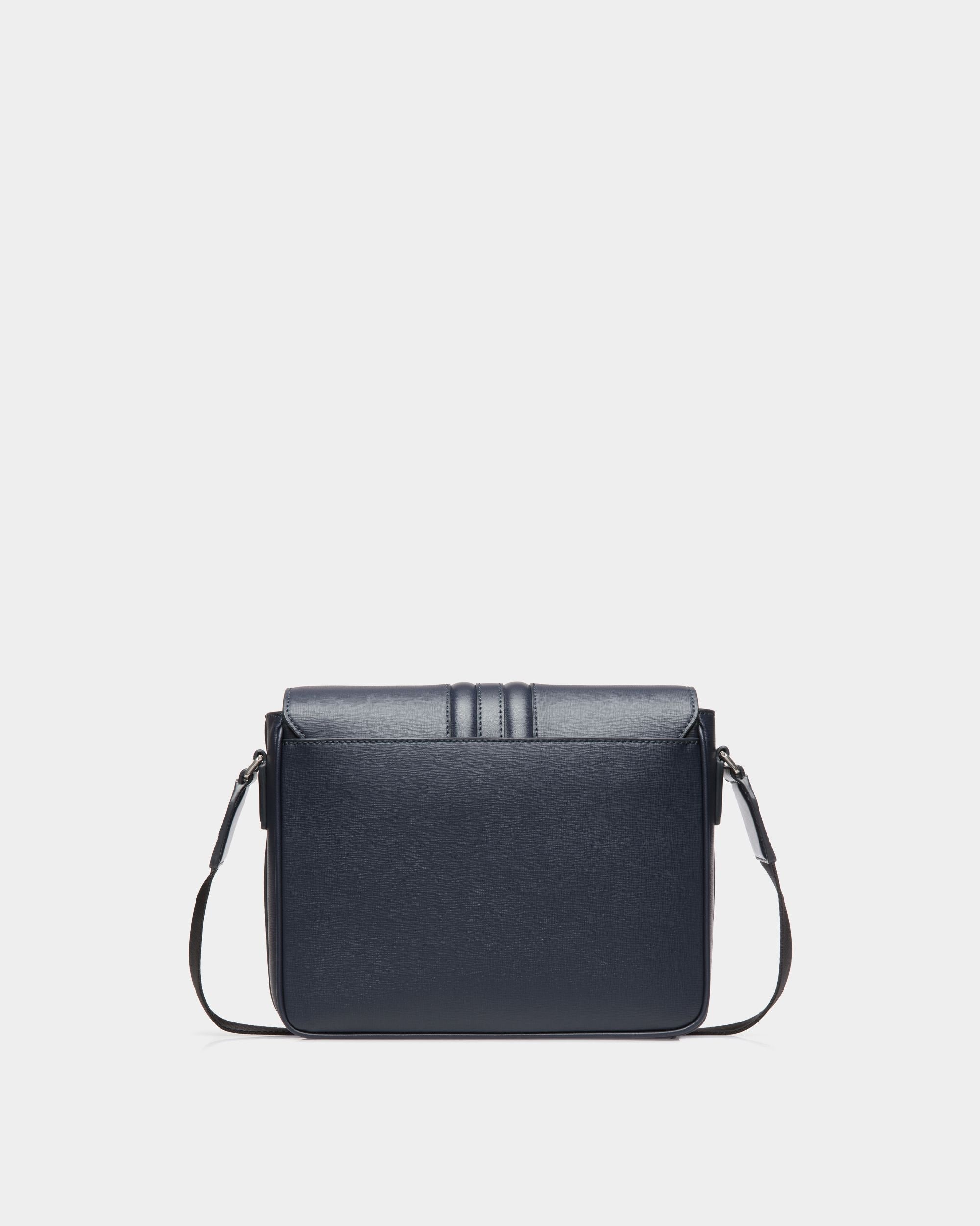 Bally Global - Mythos Crossbody Bag in Navy Blue Recycled Leather - Blue