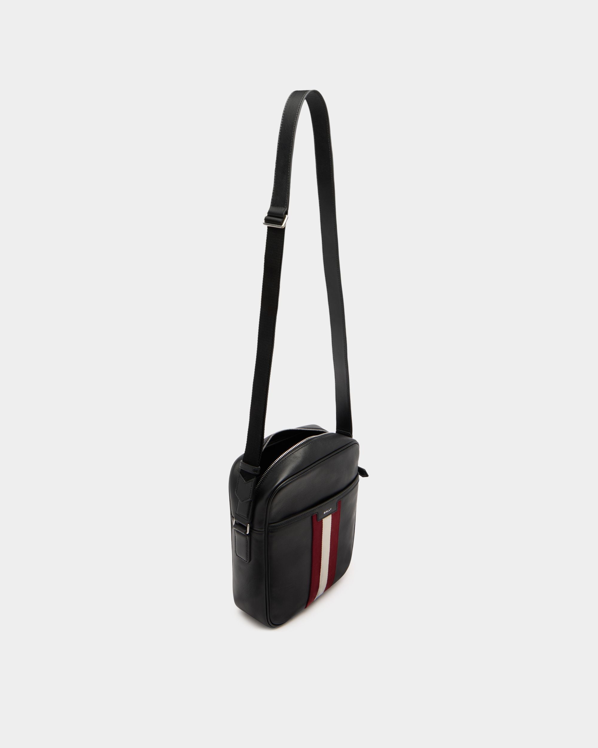 Bally Global - Bandolera Code De Piel Negra - Negro