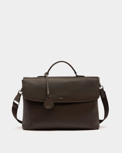 Capitol Briefcase in Ebano Grained Leather