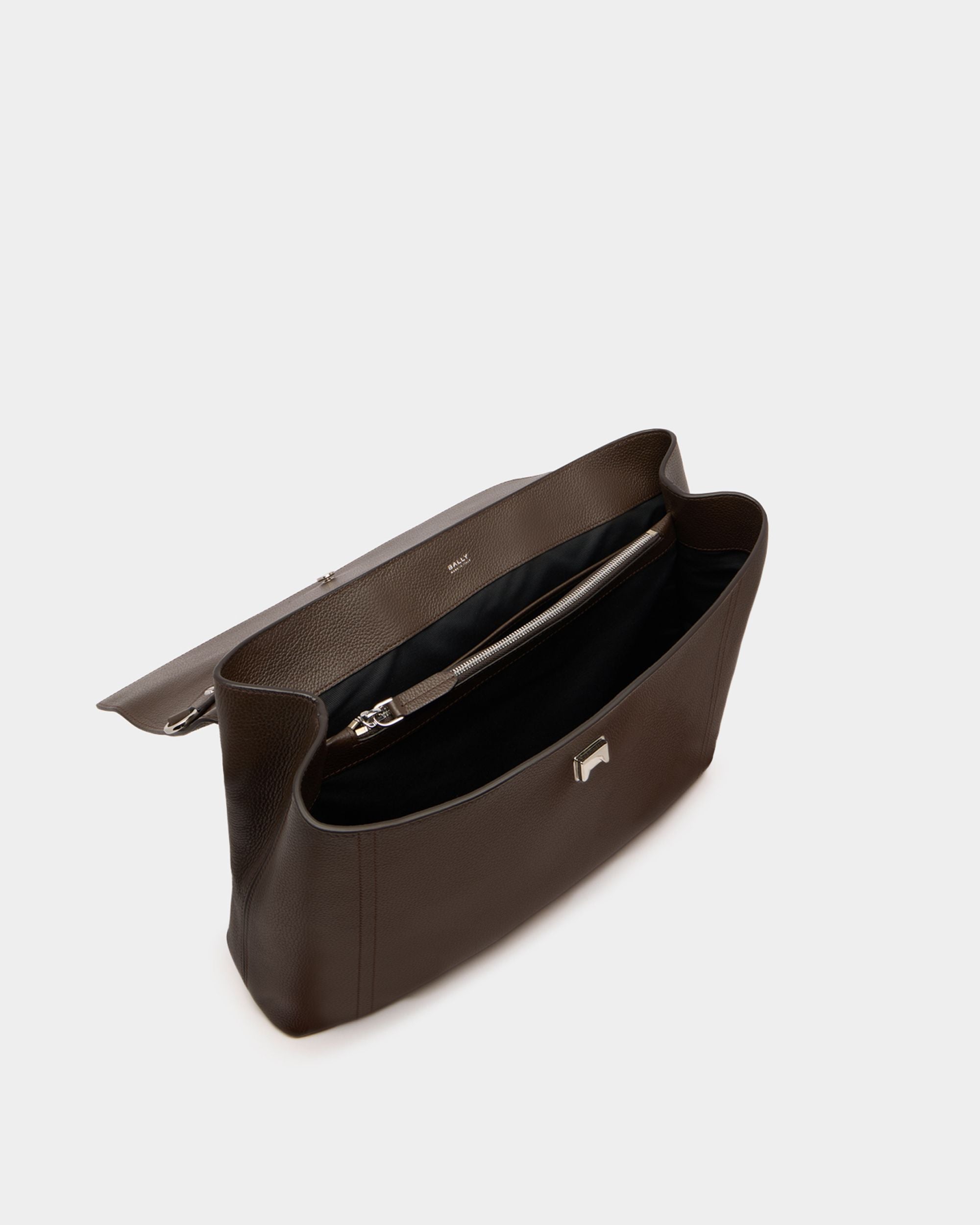 Bally Global - Capitol Briefcase in Ebano Grained Leather - Brown