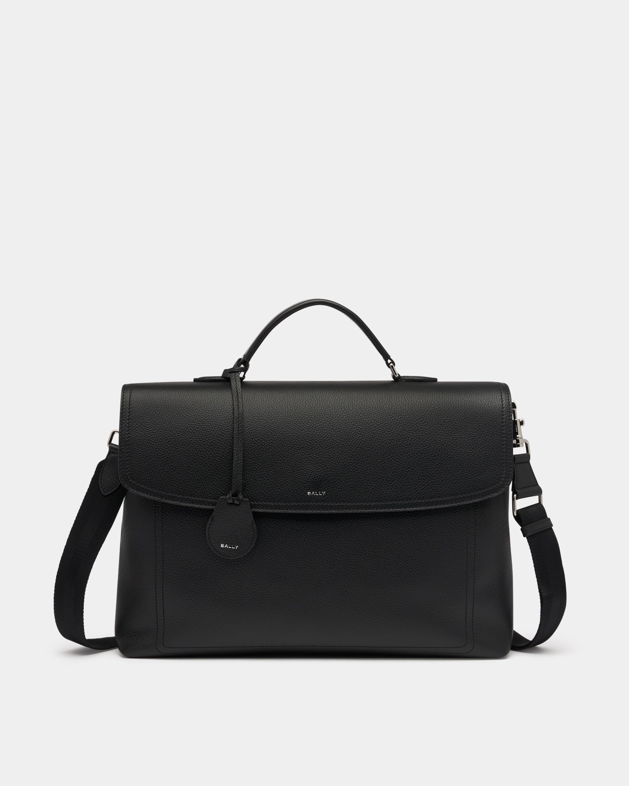 Bally Global - Capitol Briefcase in Black Grained Leather - Black