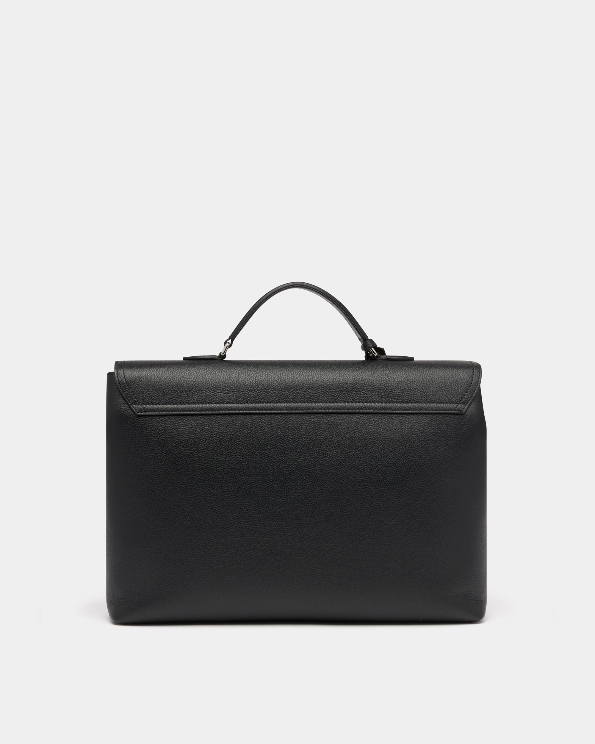 Bally Global - Capitol Briefcase in Black Grained Leather - Black