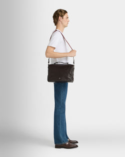 Ray Crossbody Bag in Chocolate Leather