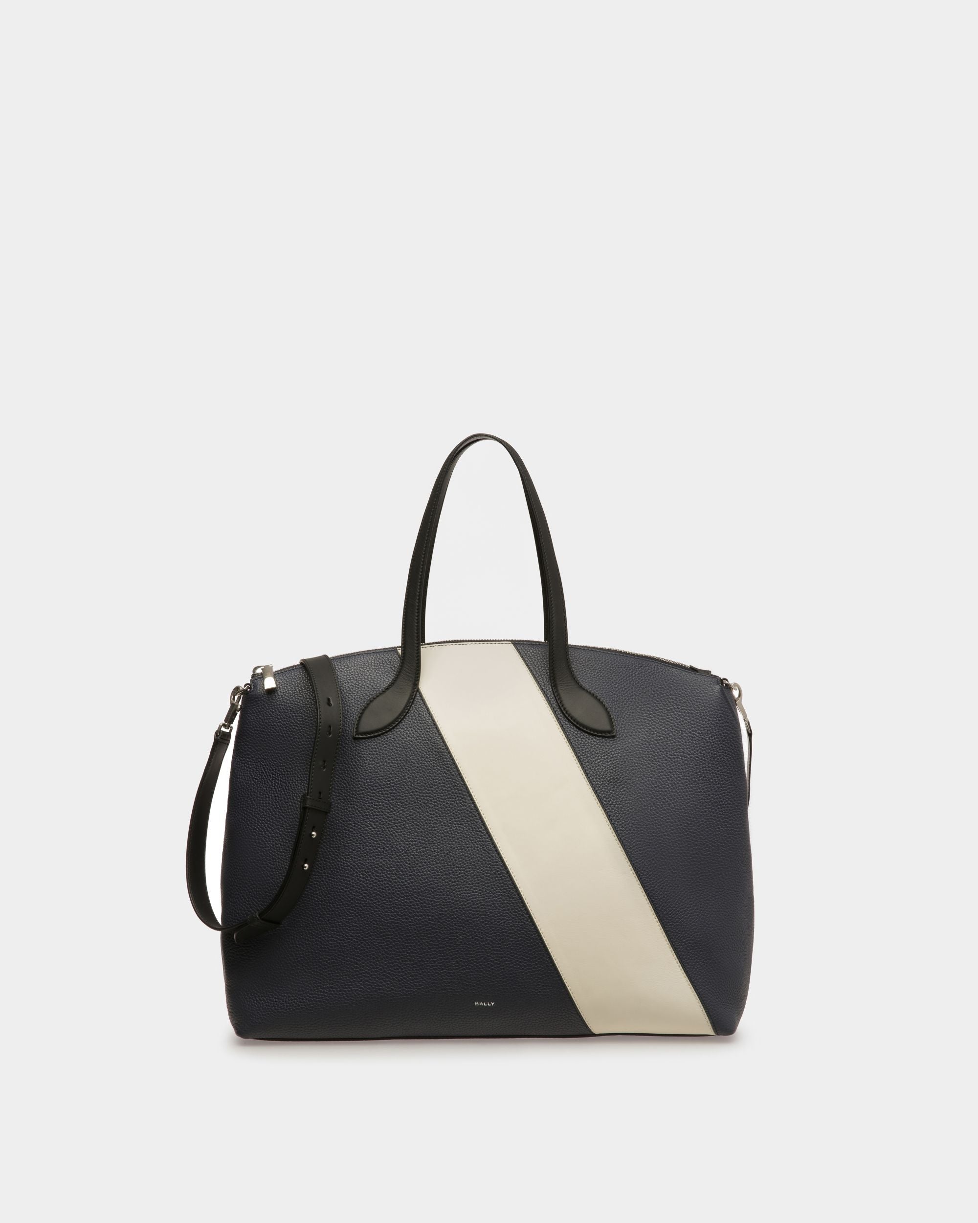 Bally Global - Lago Tote Bag In Midnight Leather - Blue
