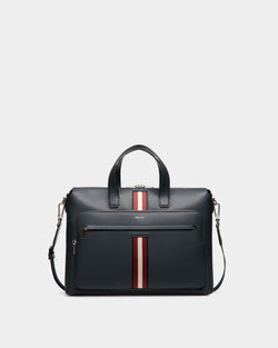 Cartable En Cuir Bleu