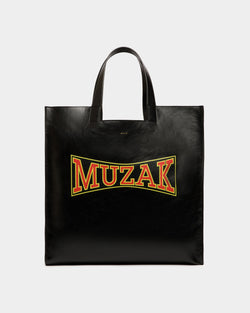 Sac Cabas DJ Leo Mas X Bally En Cuir Noir Avec Imprimé Muzak
