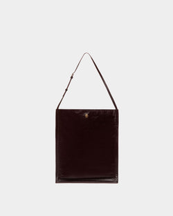 Bolso Tote Beckett De Piel Burdeos Oscuro
