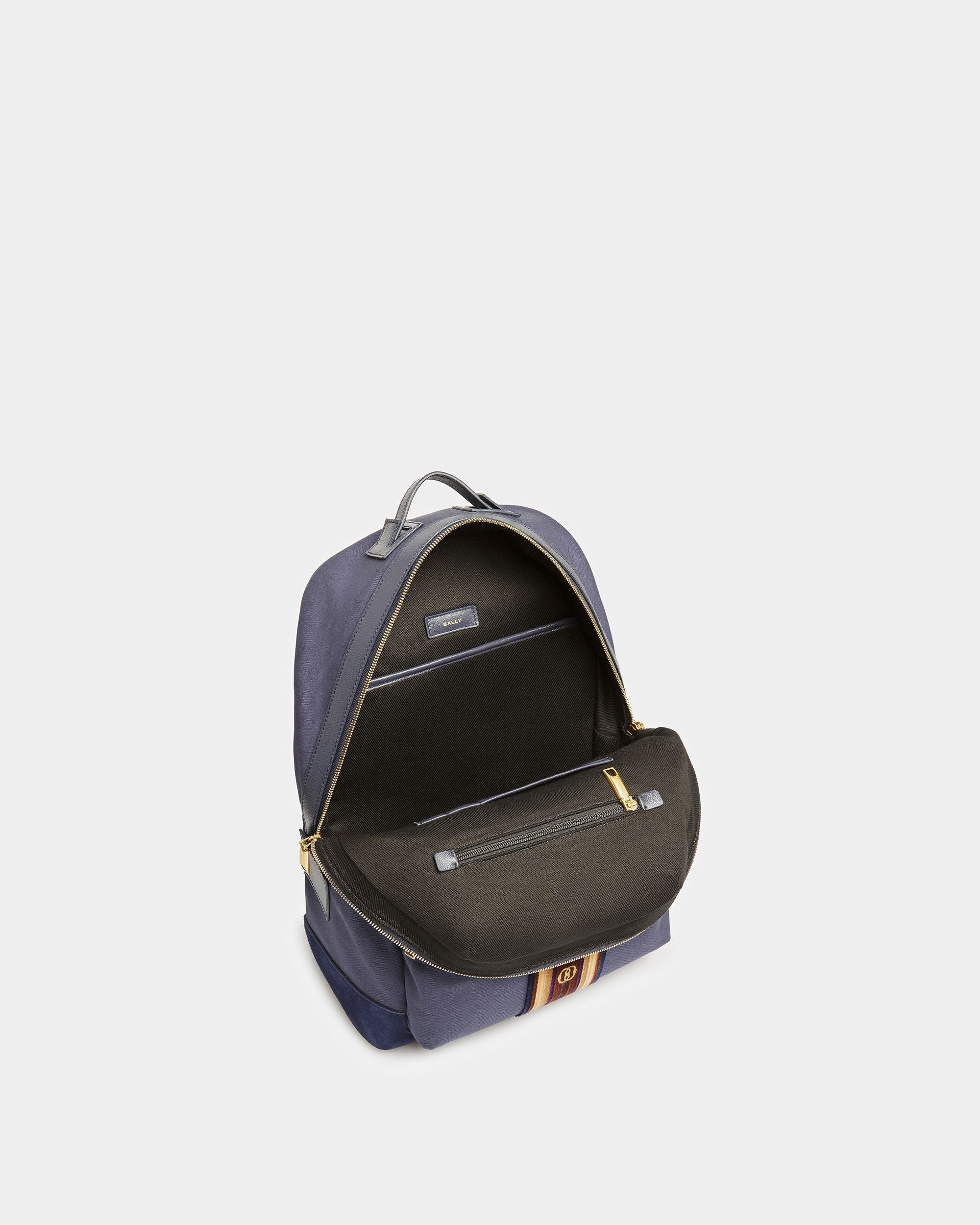 Bally Global - Gare Backpack In Marine Fabric - Blue