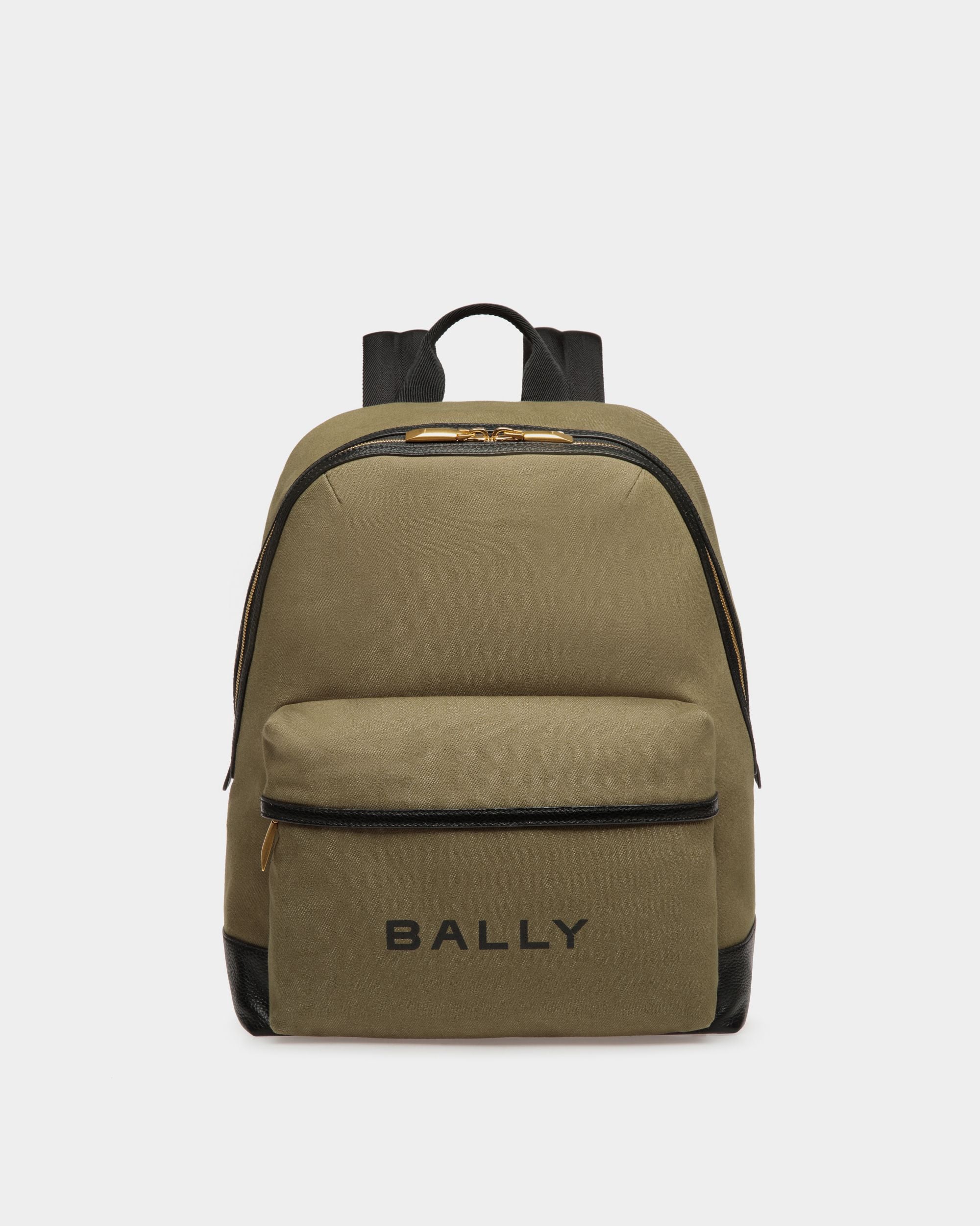 Bally Global - Sac À Dos Bar En Toile Et Cuir - Vert