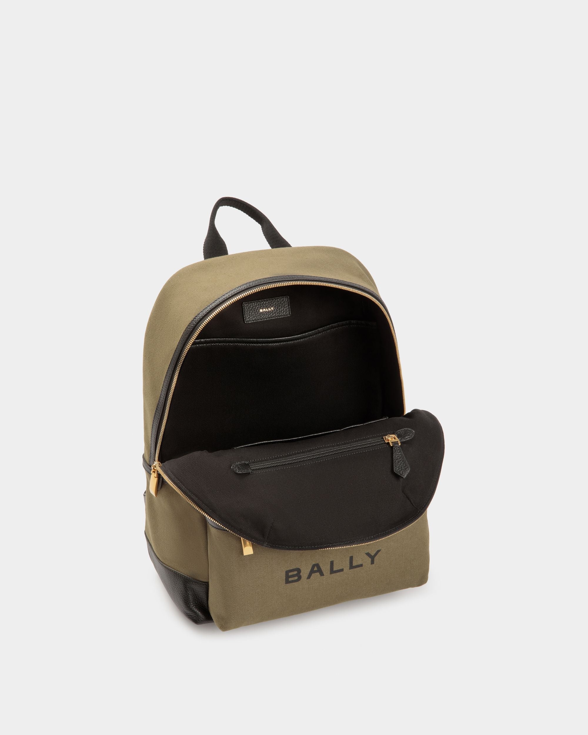 Bally Global - Bar Backpack in Canvas And Leather - Green