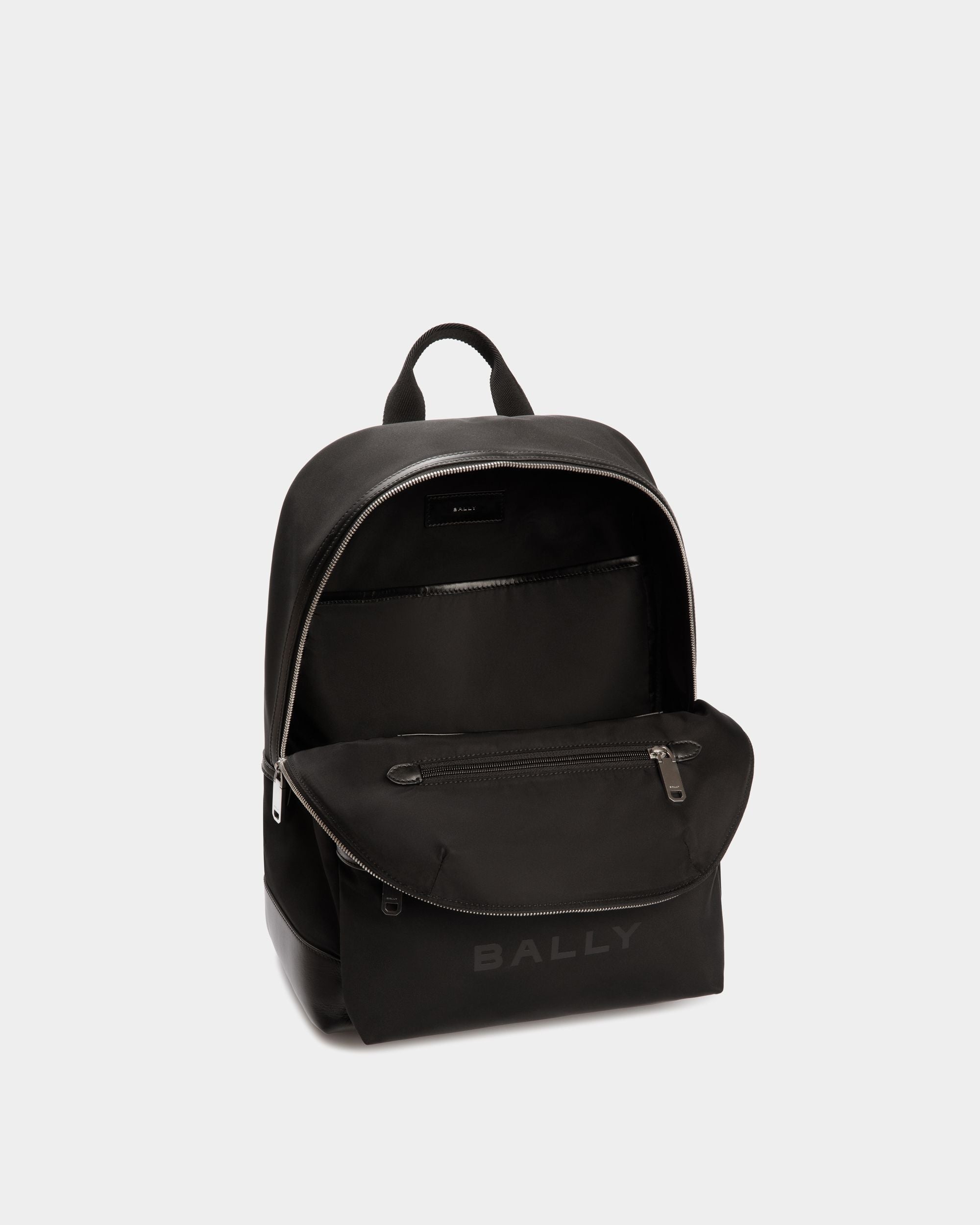 Bally Global - Bar Backpack in Black Nylon And Leather - Black