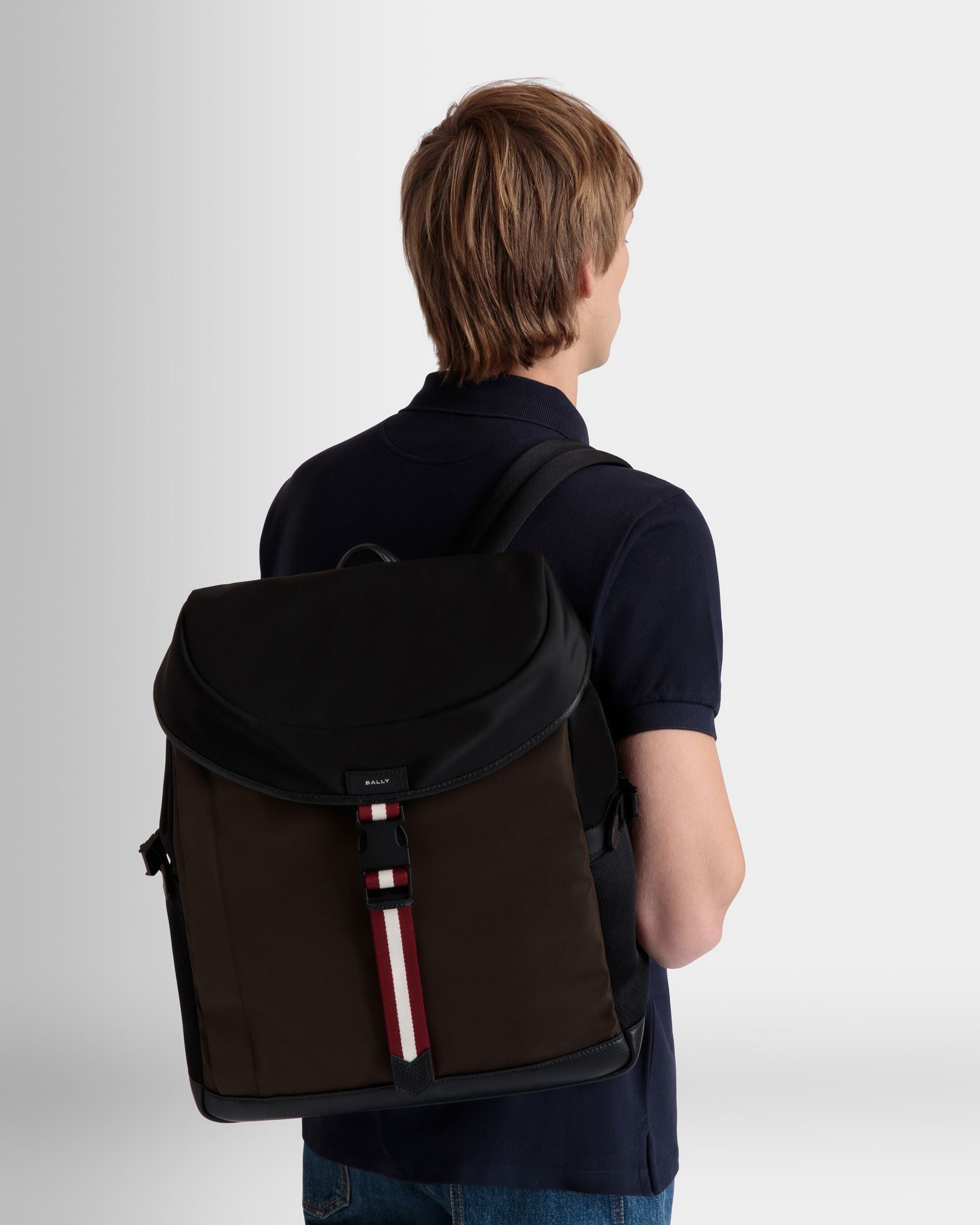 Bally Global - Code Backpack In Military Green And Black Nylon - Green