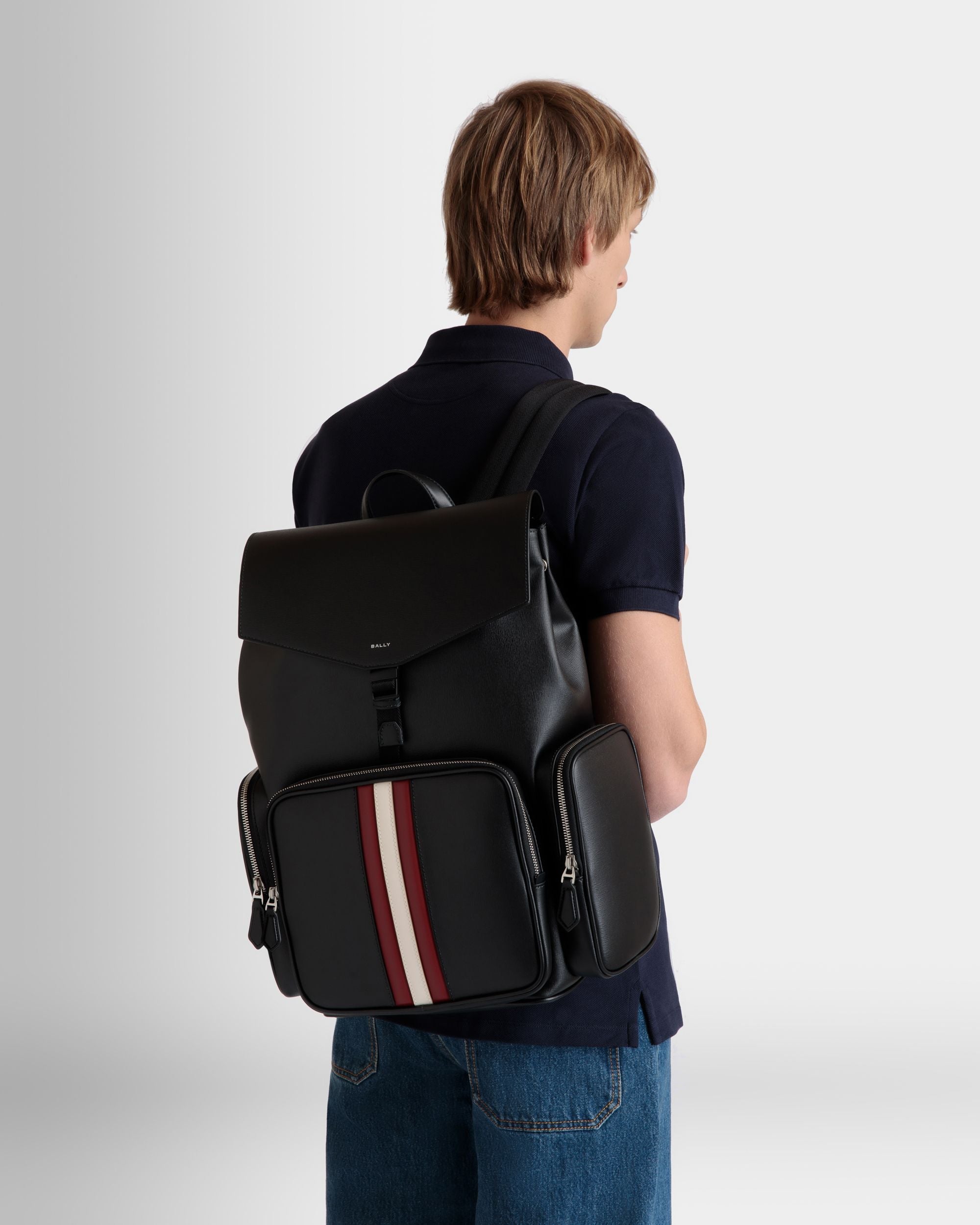Bally Global - Mochila Mythos De Piel Reciclada Negra - Negro