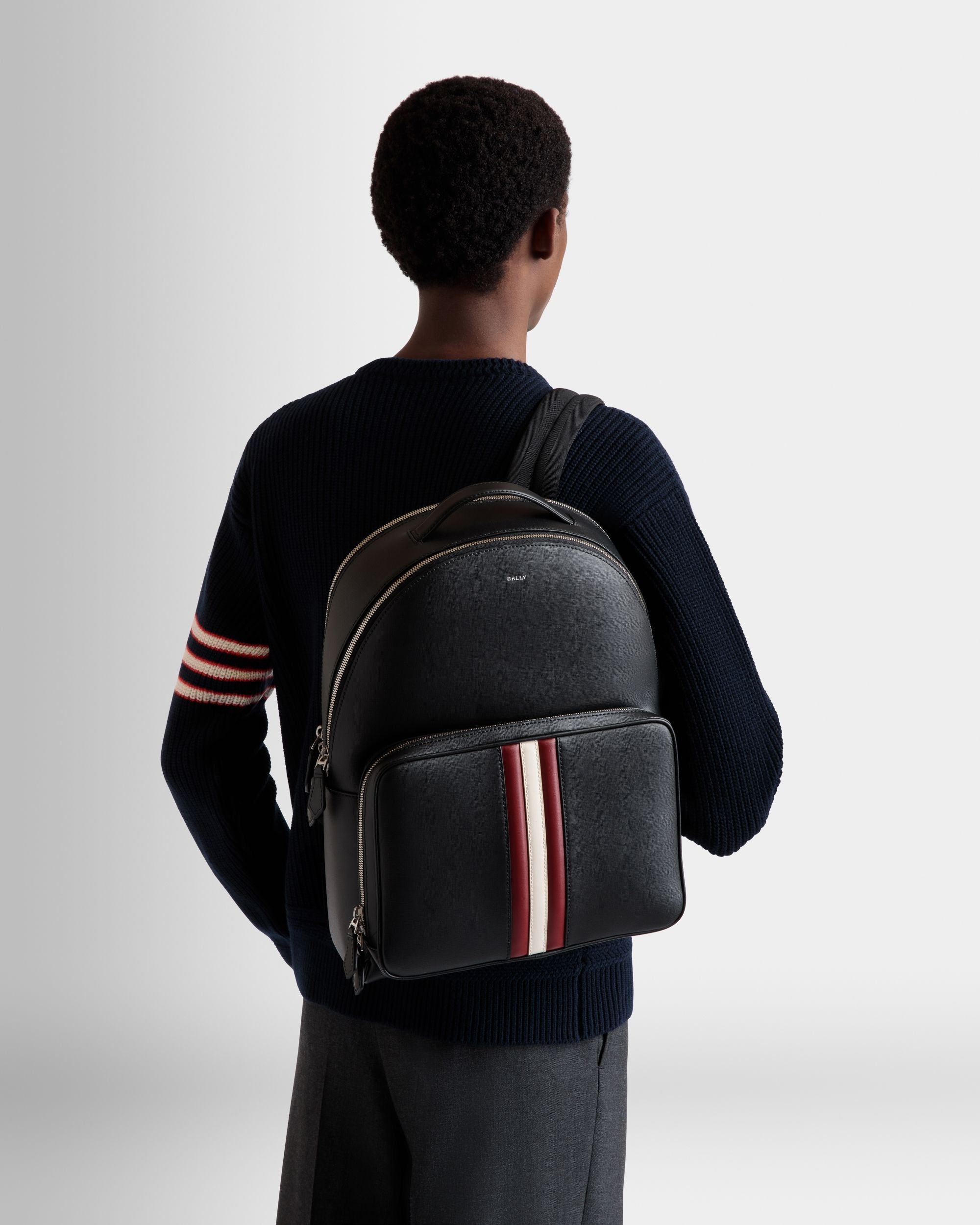 Bally Global - Sac À Dos Mythos En Cuir Recyclé Noir - Noir