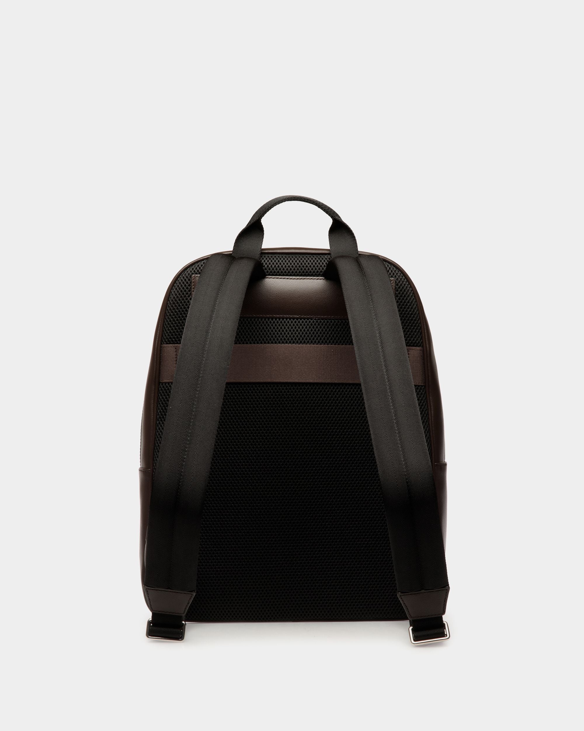 Bally Global - Sac À Dos Code En Cuir Ebano - Marron