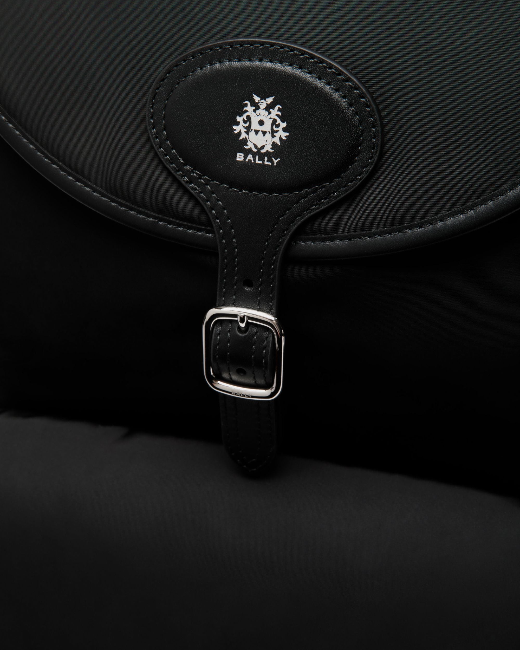 Bally Global - Mochila B-Light De Nailon Y Piel Negra - Negro