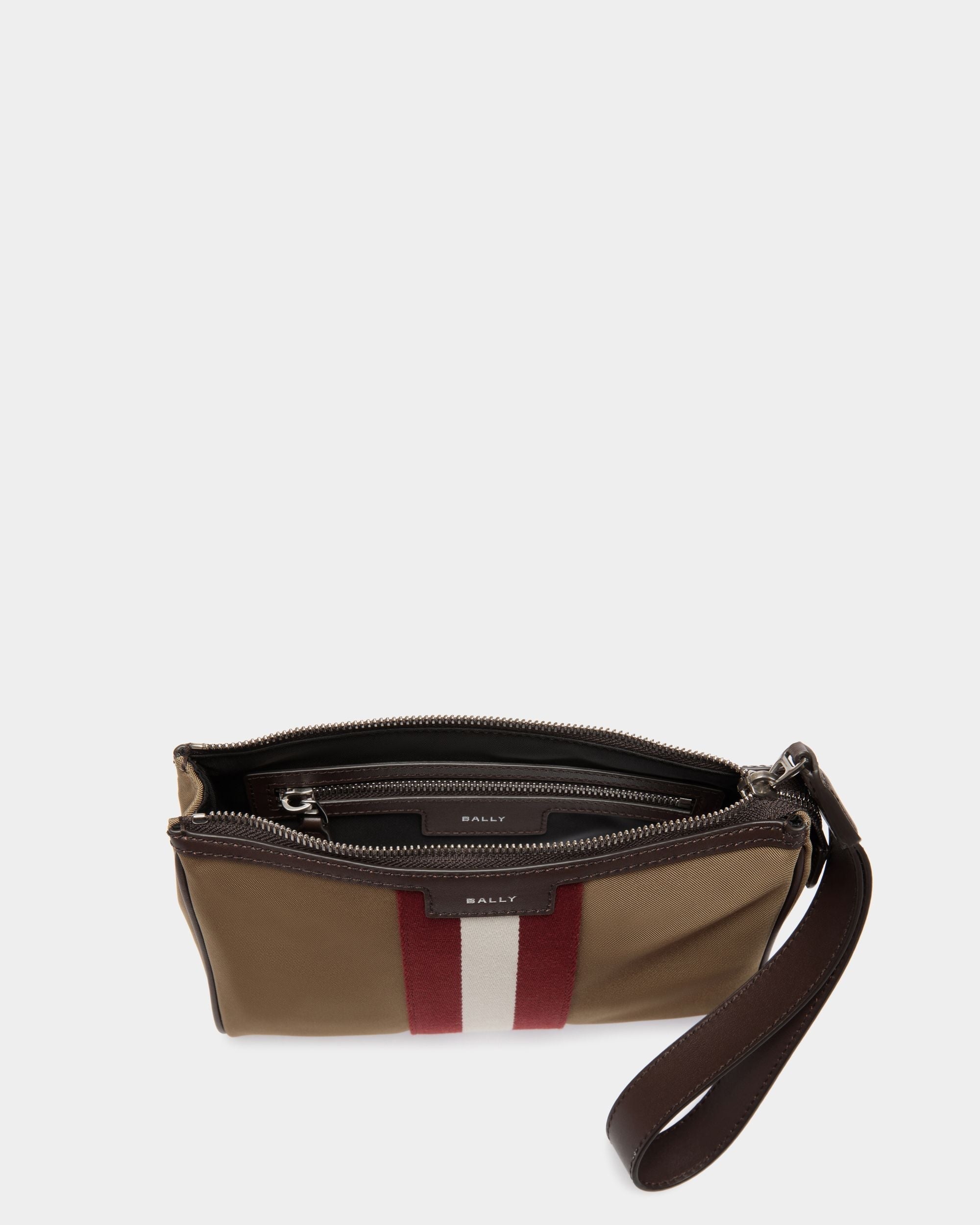 Bally Global - Code Pouch in Camel Nylon - Beige