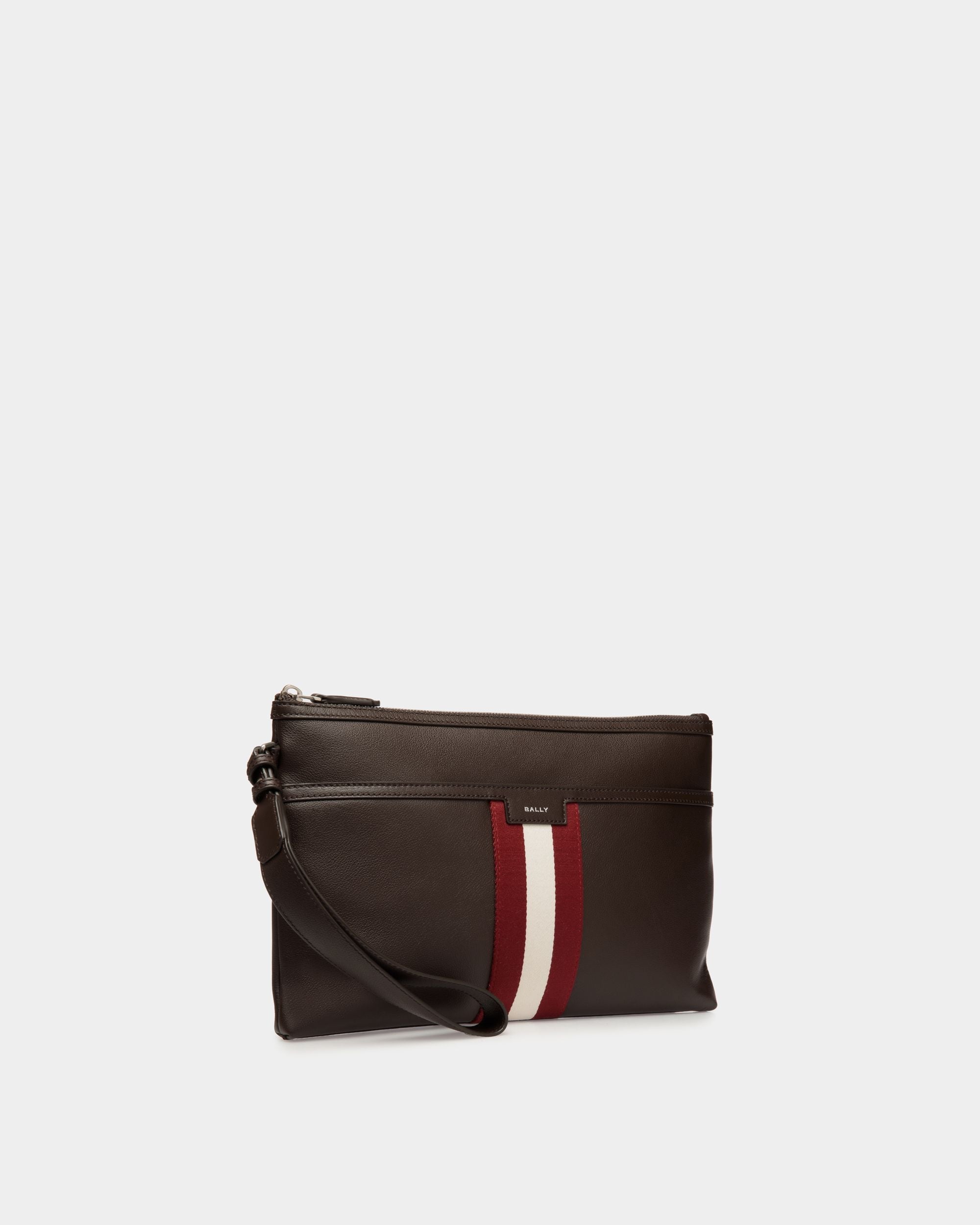 Bally Global - Pouch Code De Piel Ebano - Marrón
