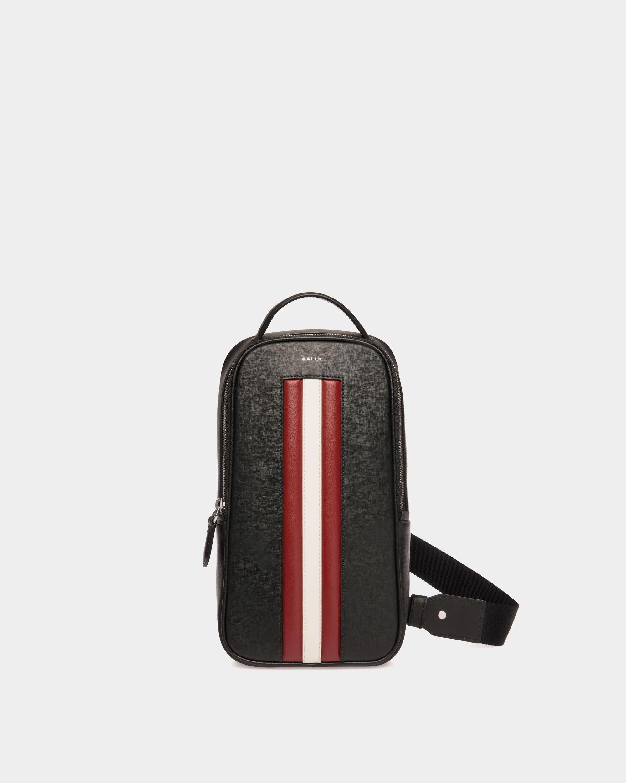Bally Global - Mythos Sling Bag In Black Recycled Leather - Black