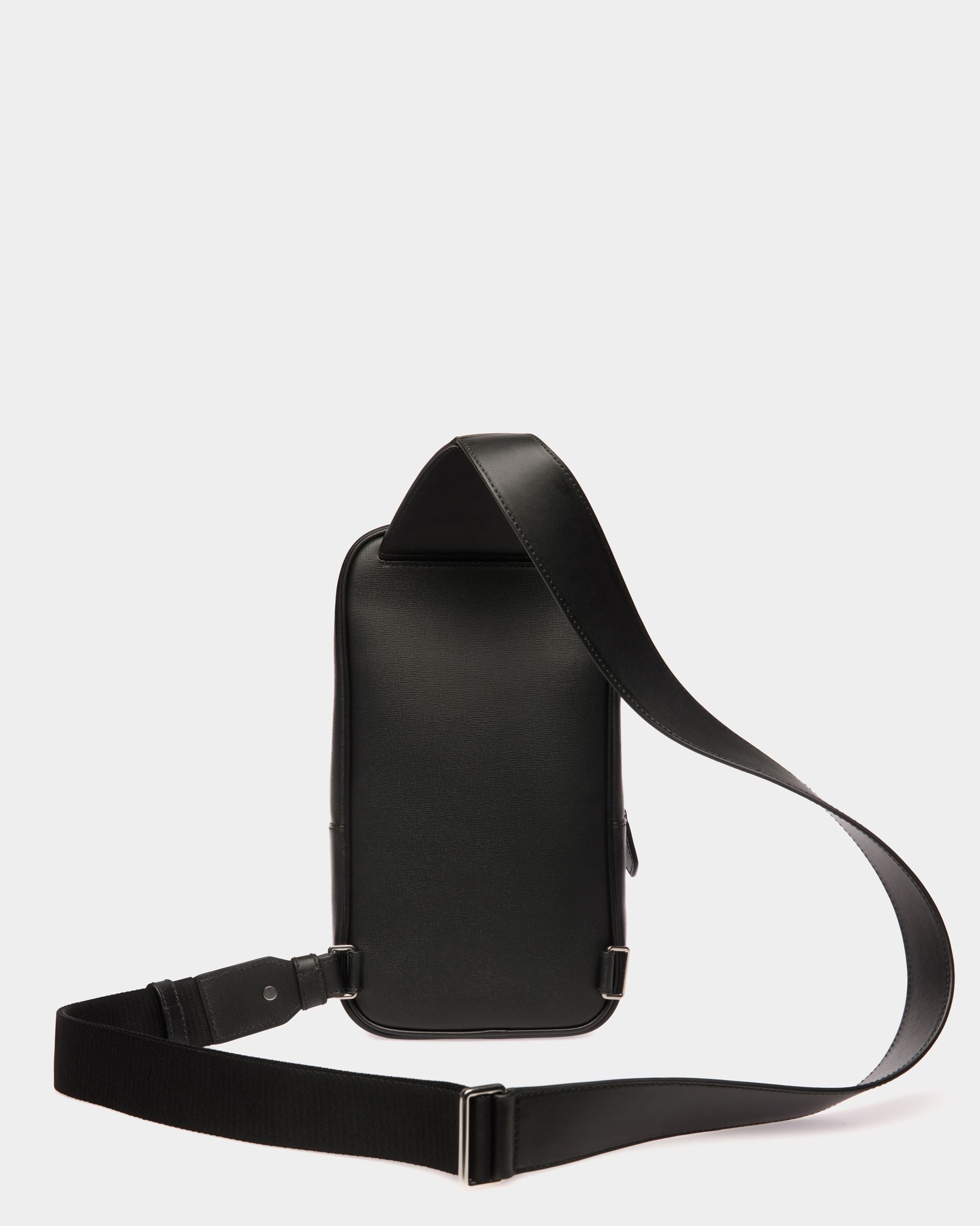Bally Global - Mythos Sling Bag In Black Recycled Leather - Black