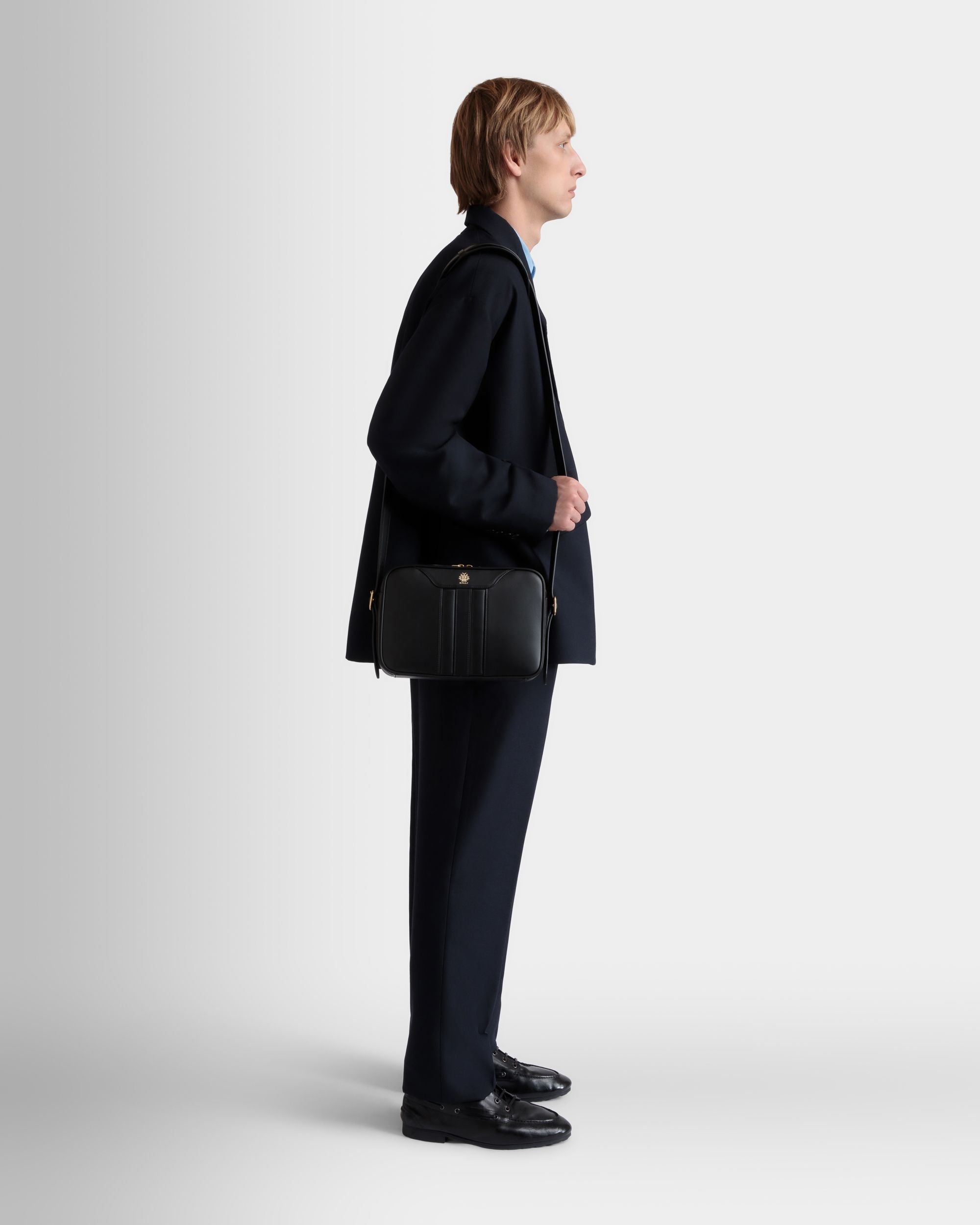 Bally Global - Beckett Crossbody Bag In Black Leather - Black