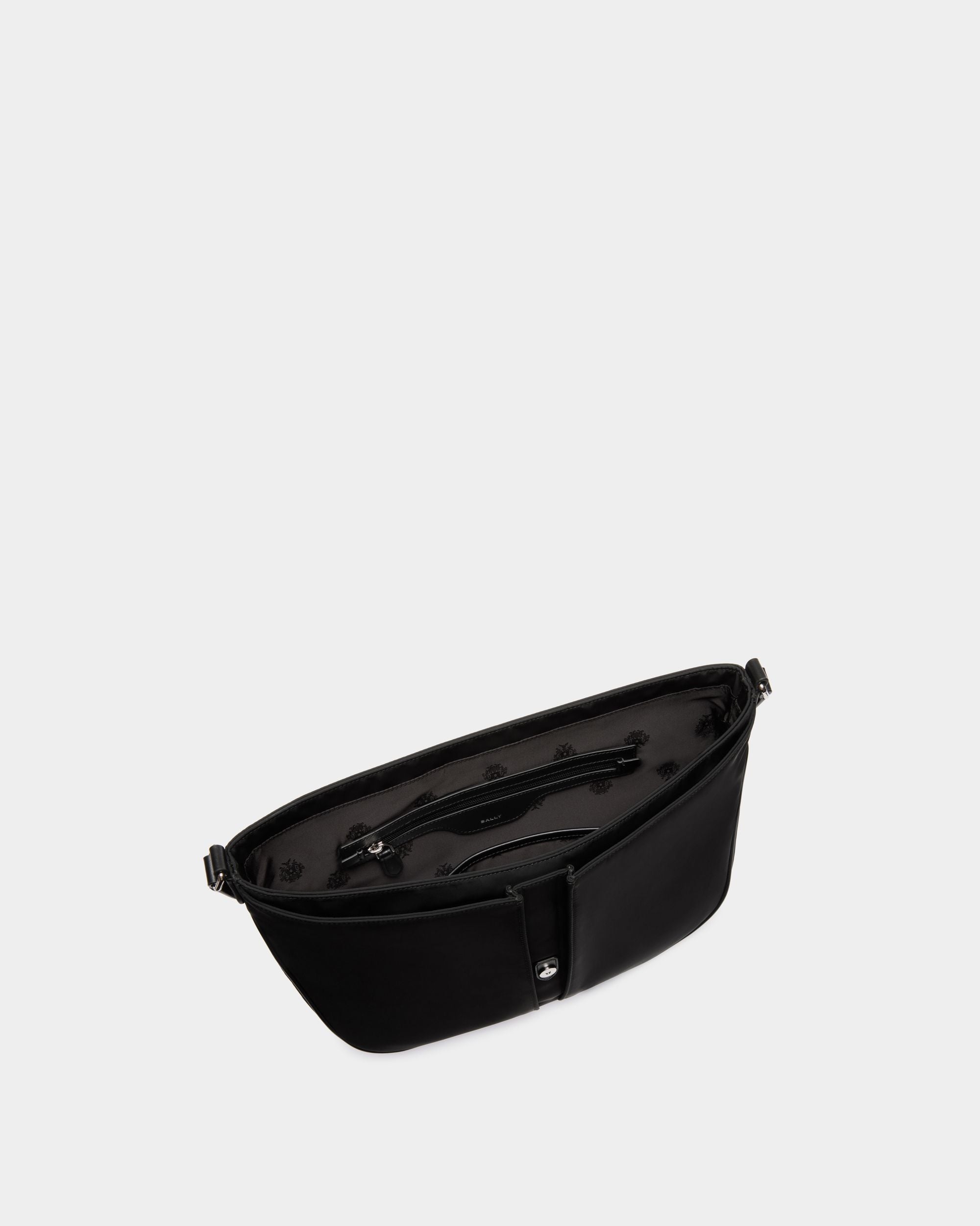 Bally Global - B-Light Crossbody Bag in Black Nylon and Leather - Black