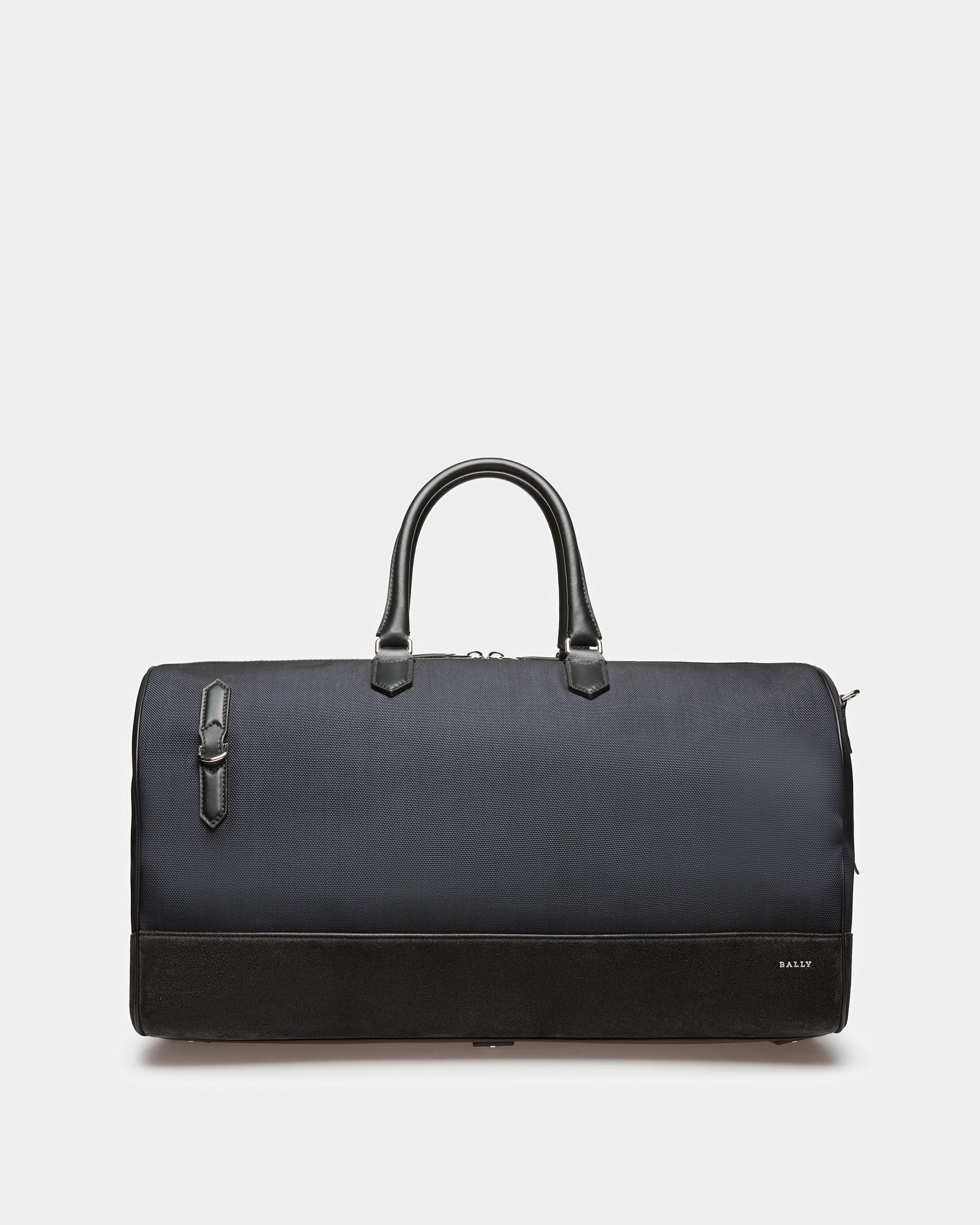 Bally Global - Caius Leather And Nylon Weekender Bag In Midnight - Blue