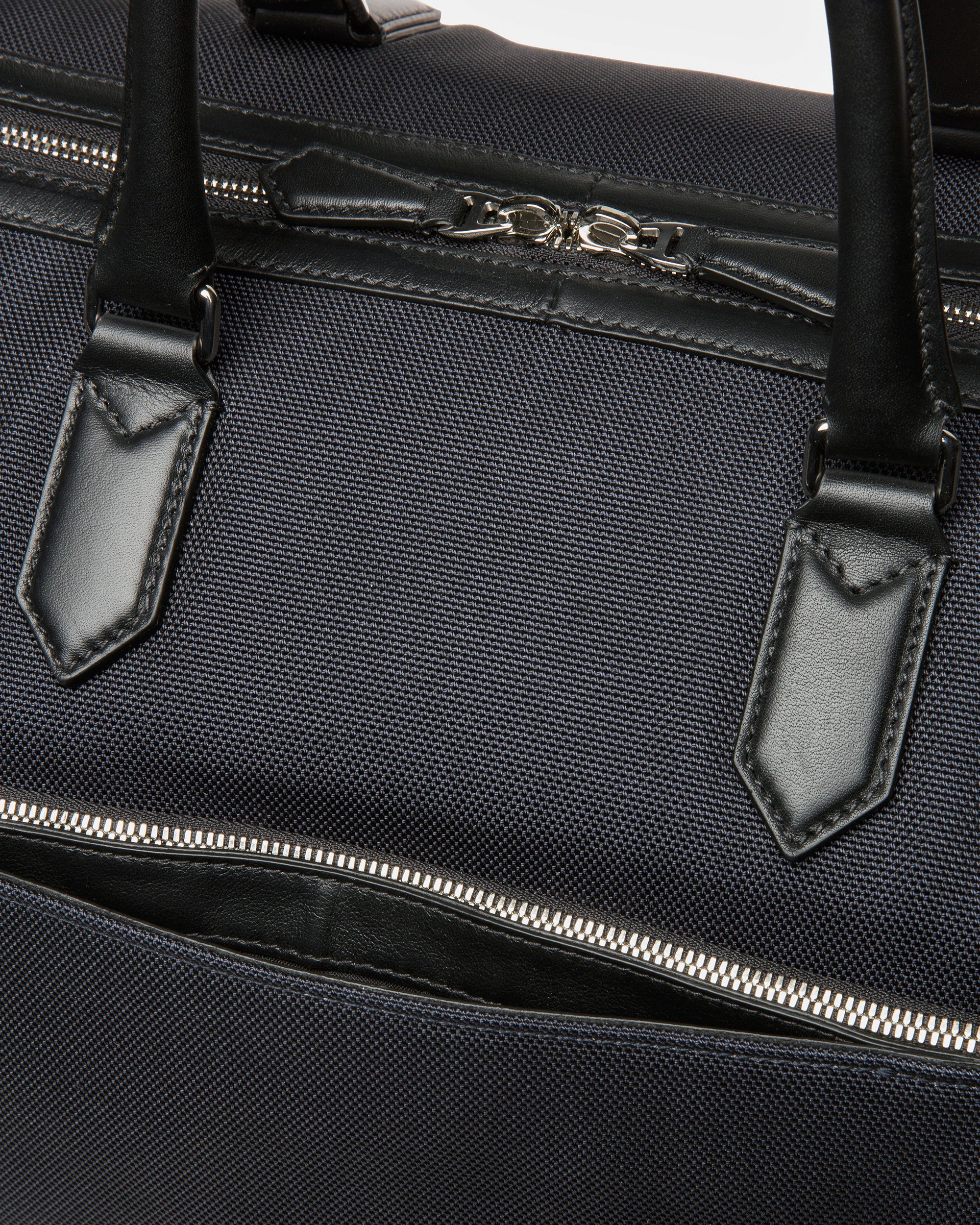 Bally Global - Caius Leather And Nylon Weekender Bag In Midnight - Blue