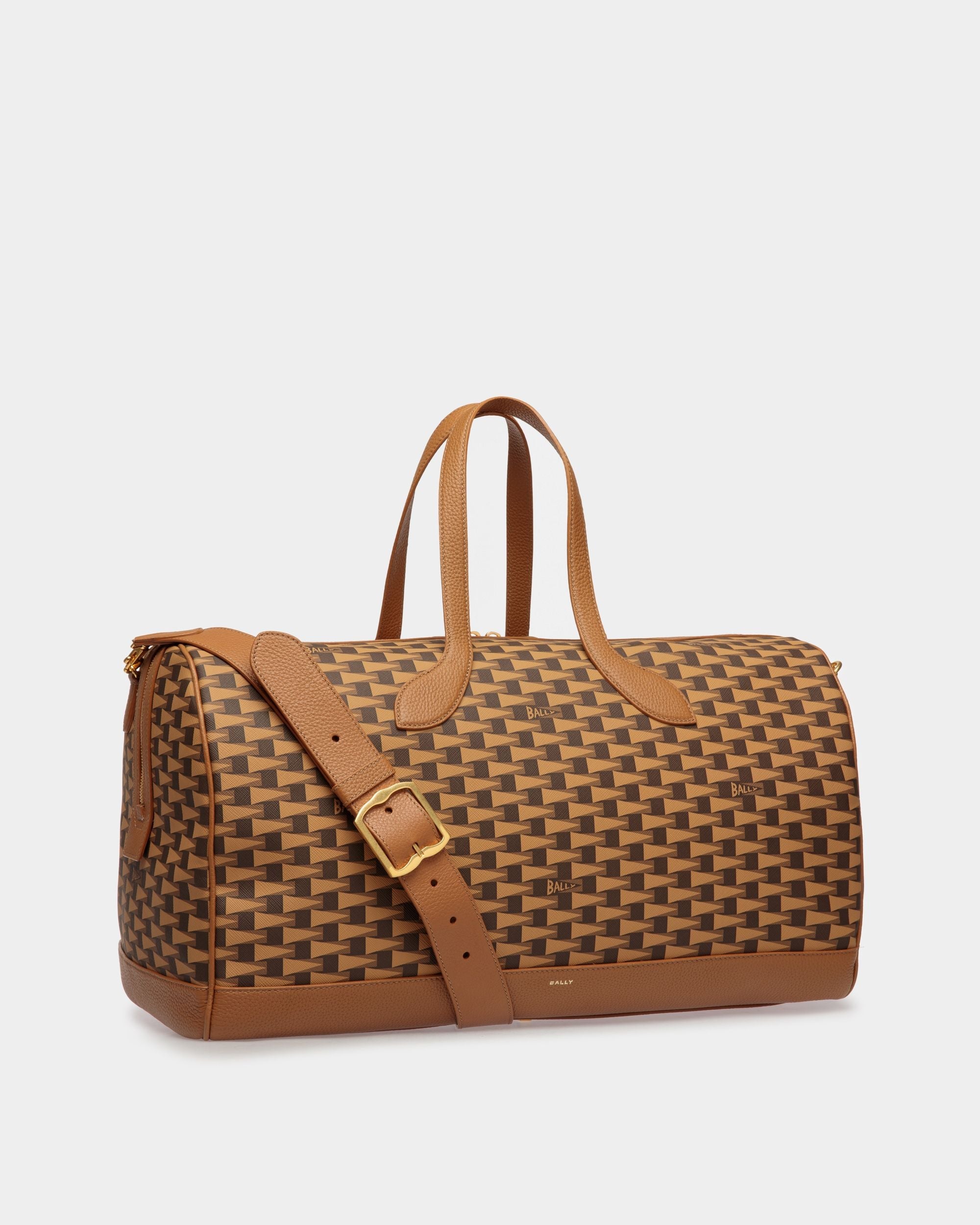 Bally Global - Bolso De Viaje Pennant De TPU Y Piel Color Desierto - Marrón
