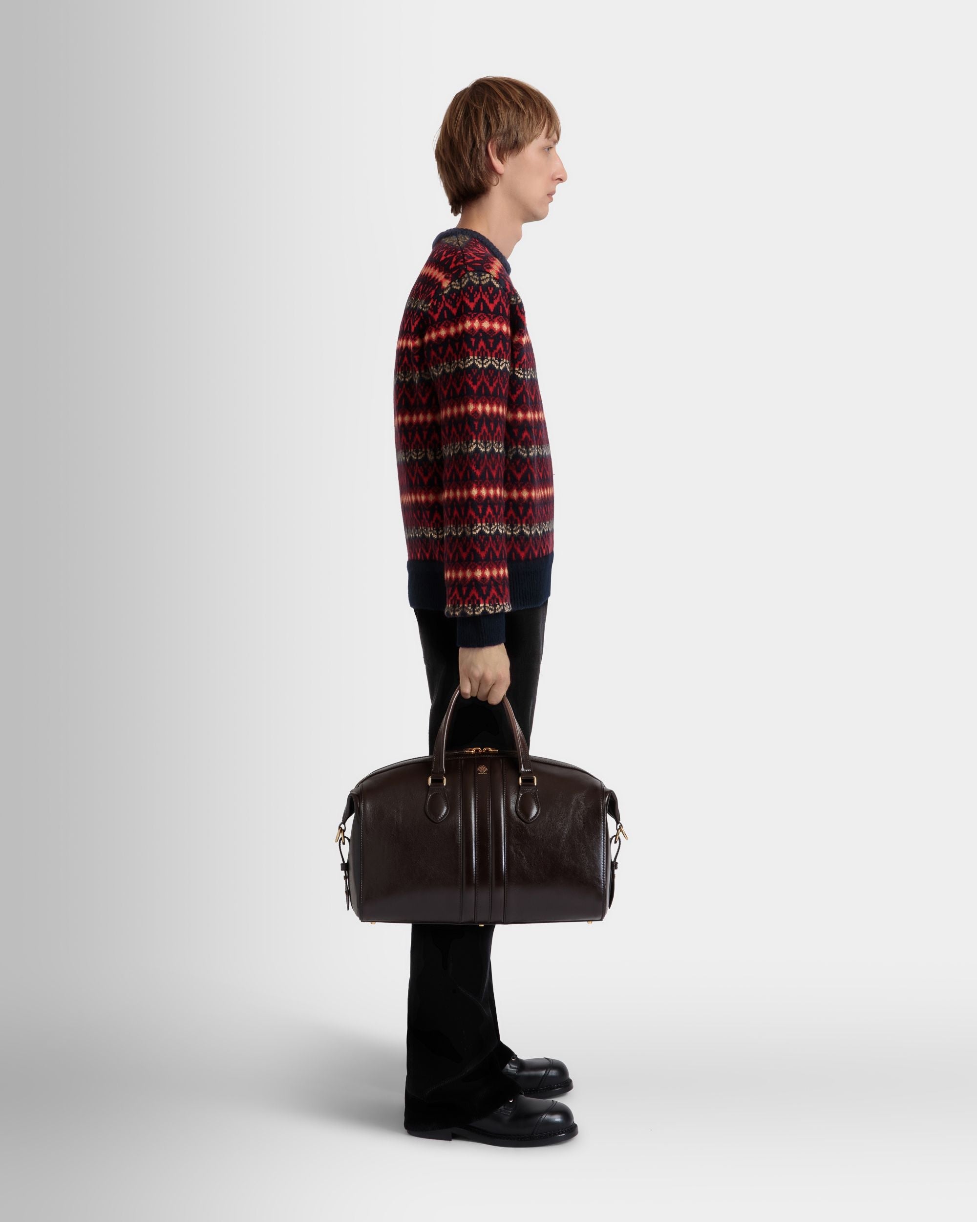 Bally Global - Beckett Weekender In Ebano Leather - Brown