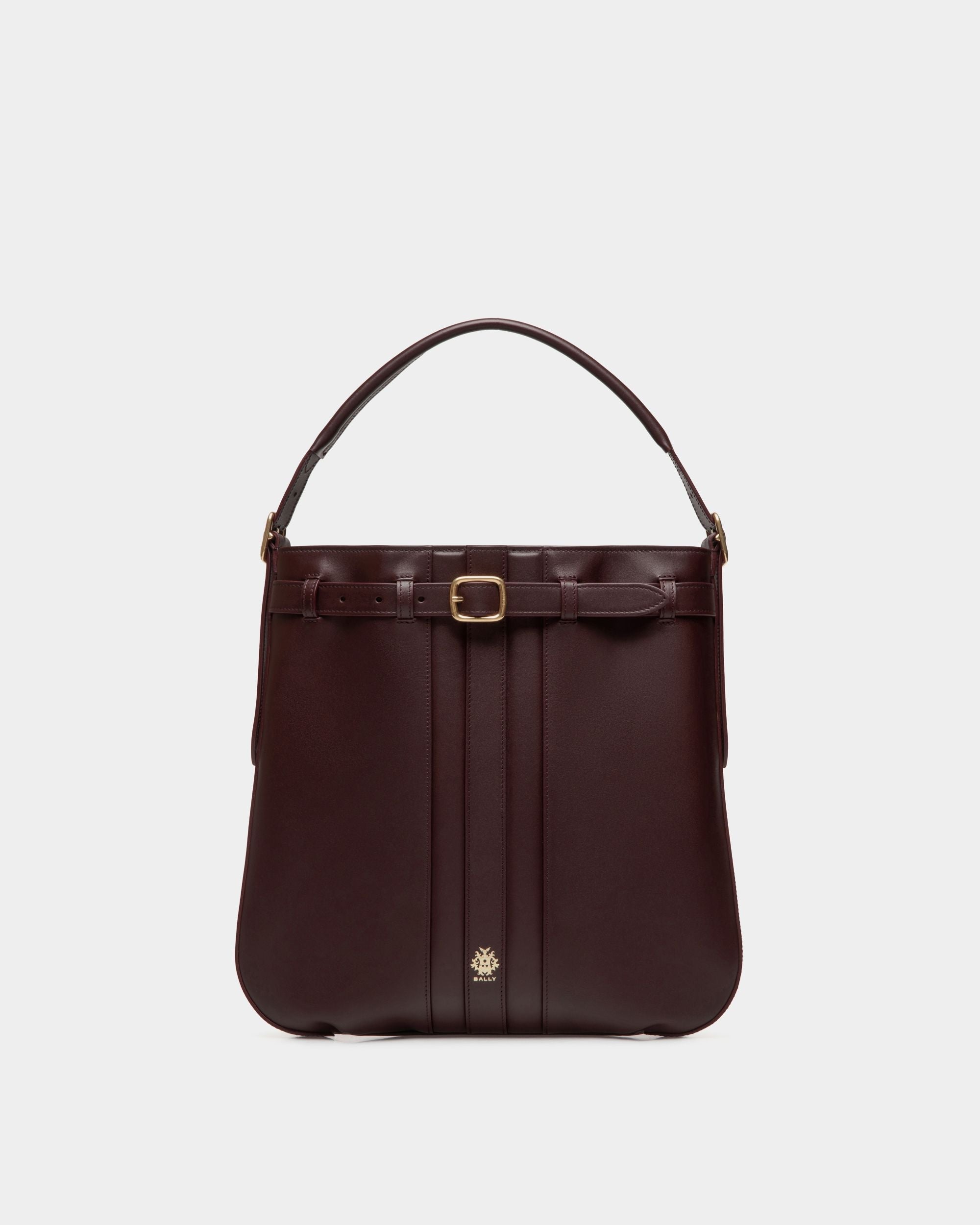 Bally Global - Beckett Crossbody Bag In Deep Burgundy Leather - Burgundy