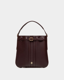 Beckett Crossbody Bag In Deep Burgundy Leather