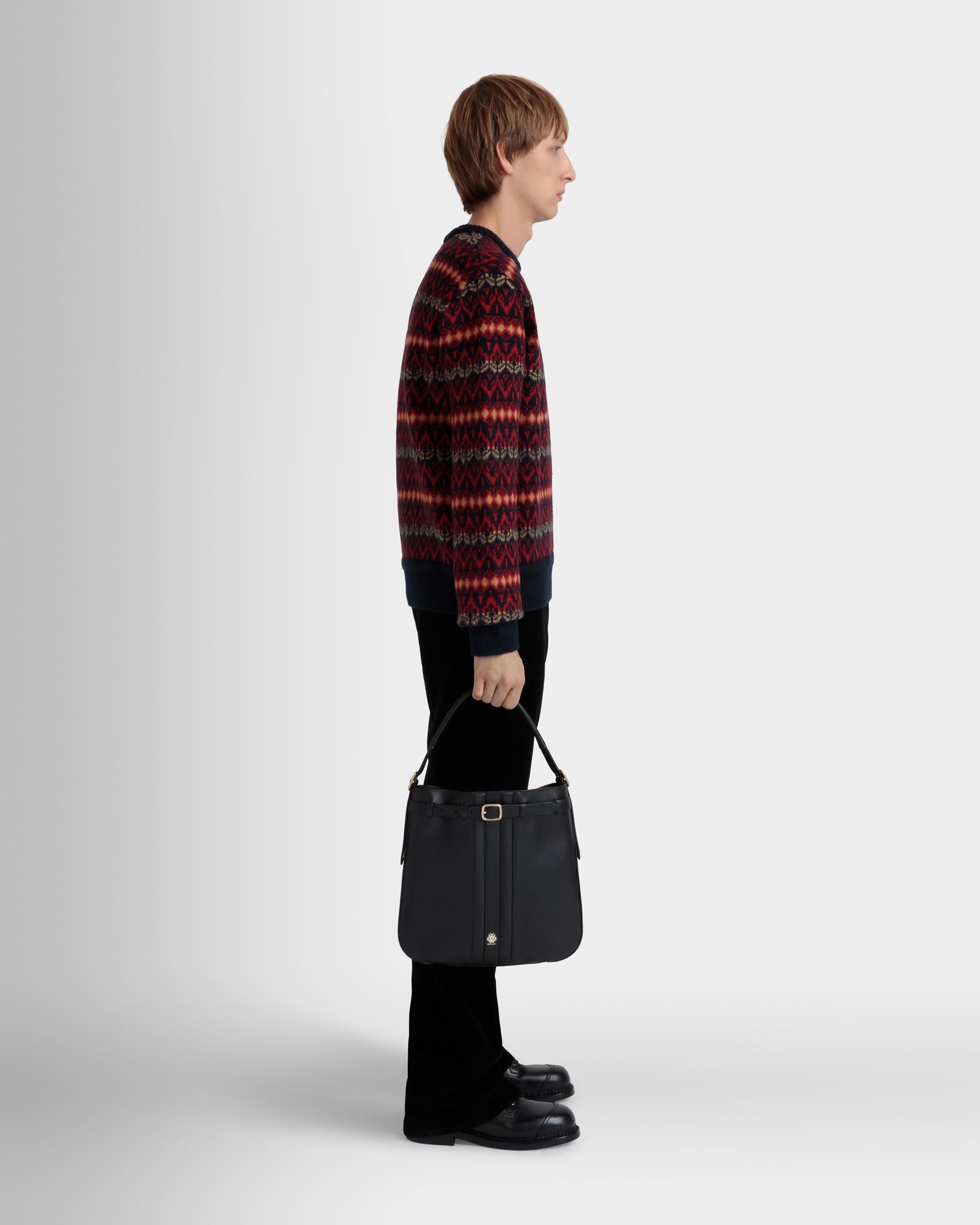 Bally Global - Beckett Crossbody Bag In Black Leather - Black
