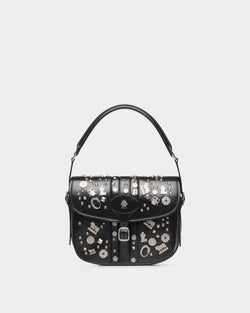 Sac À Bandoulière Beckett En Cuir Noir Avec Clous