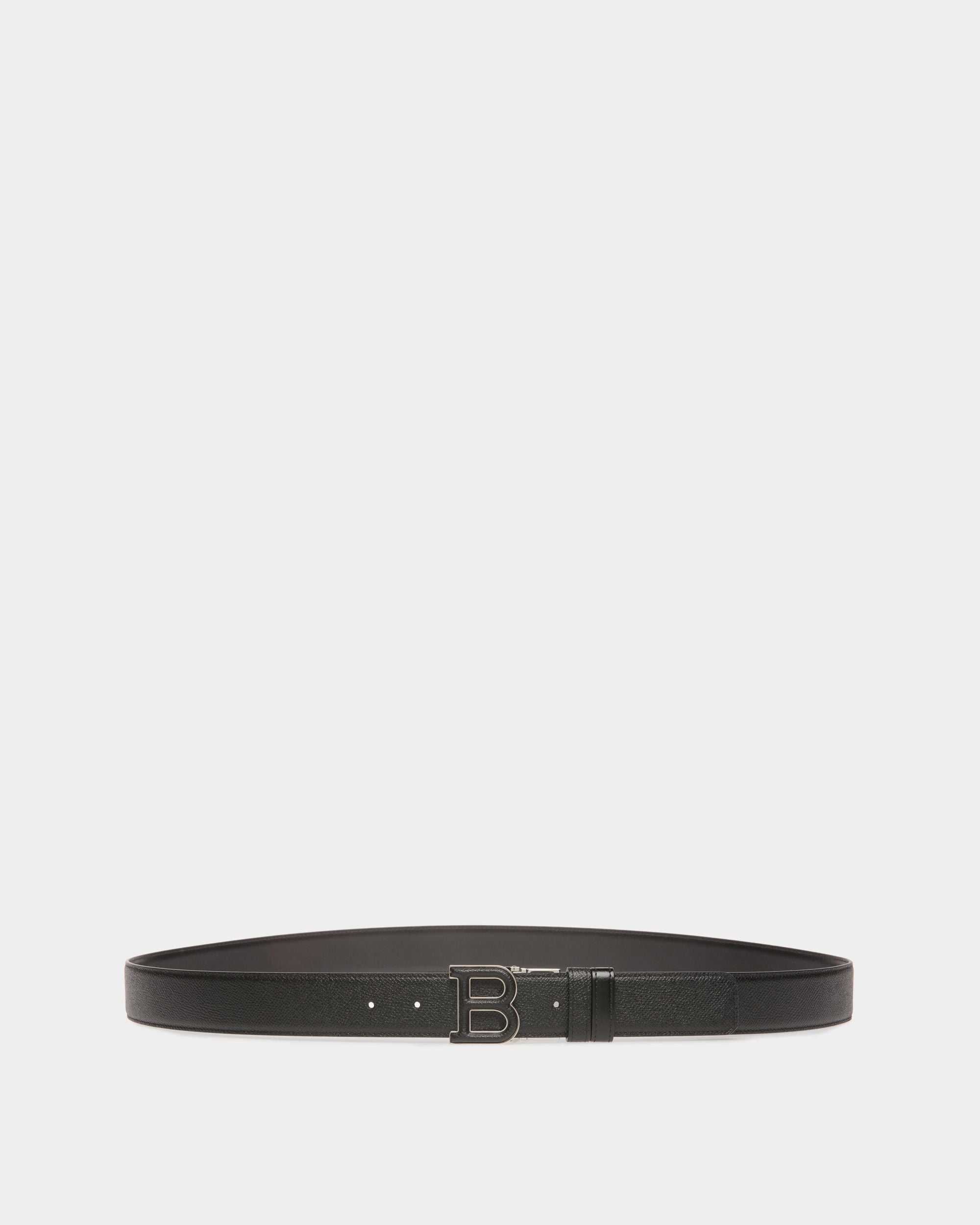Bally Global - B Cinturón De 35 Mm En Cuero De Color Negro - Negro