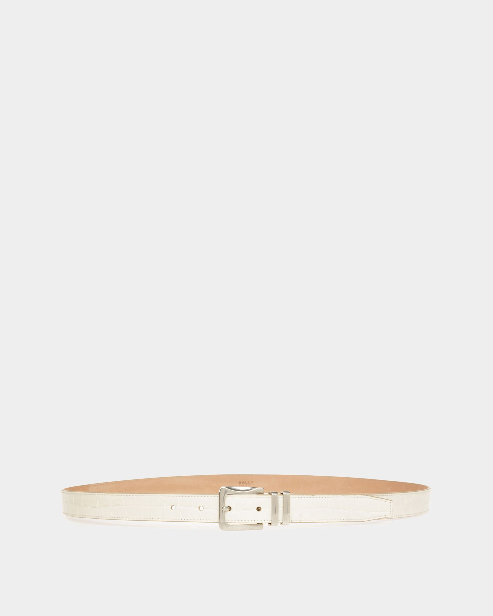 Bally Global - Cinturón Informal Fijo De 25 Mm - Blanco