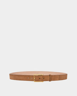 Dress Belt In Brown Leather