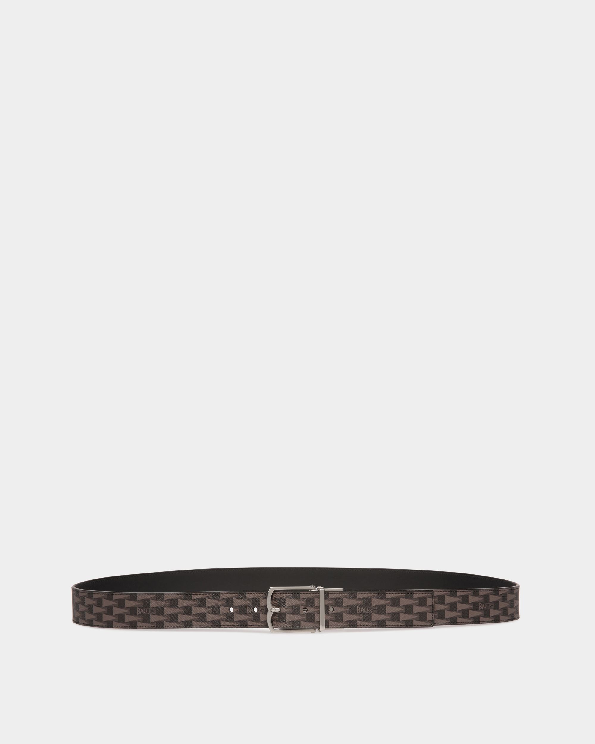 Bally Global - Country 35mm Reversible And Adjustable Belt In Black Pennant Motif And Leather - Negro